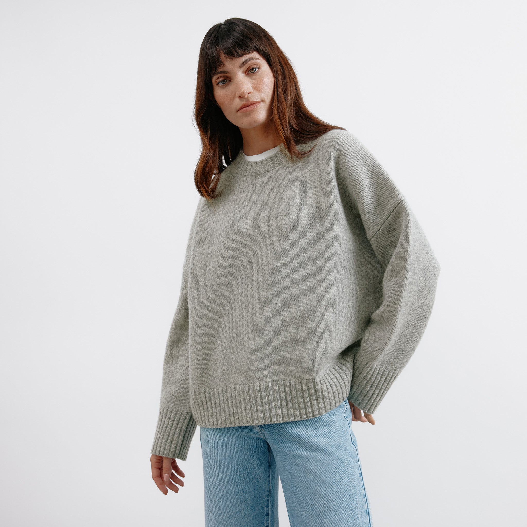 Mac Studio Grey Merino Wool store Sweater