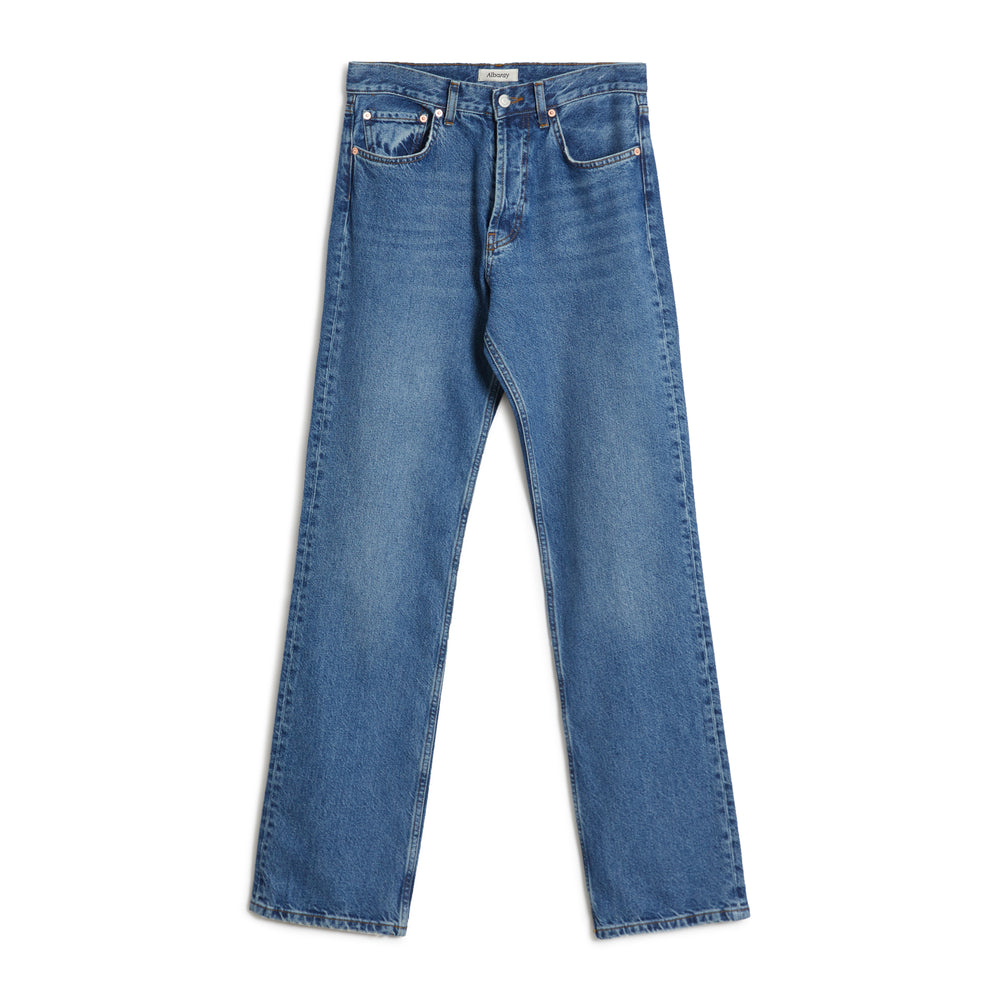 90's Straight Leg Mid Blue Denim Jeans | Sustainable Womenswear | Albaray