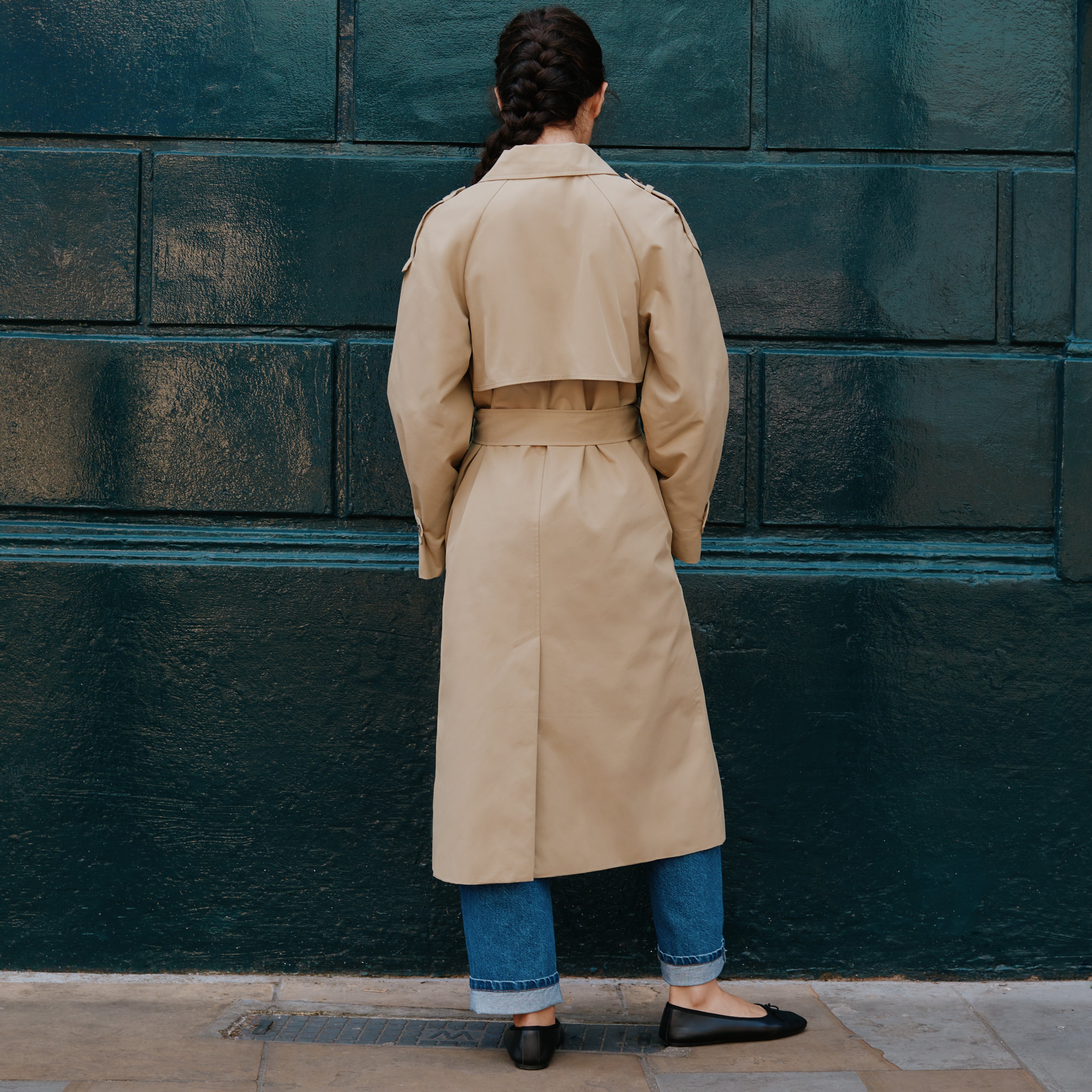 Belted deals trench cape