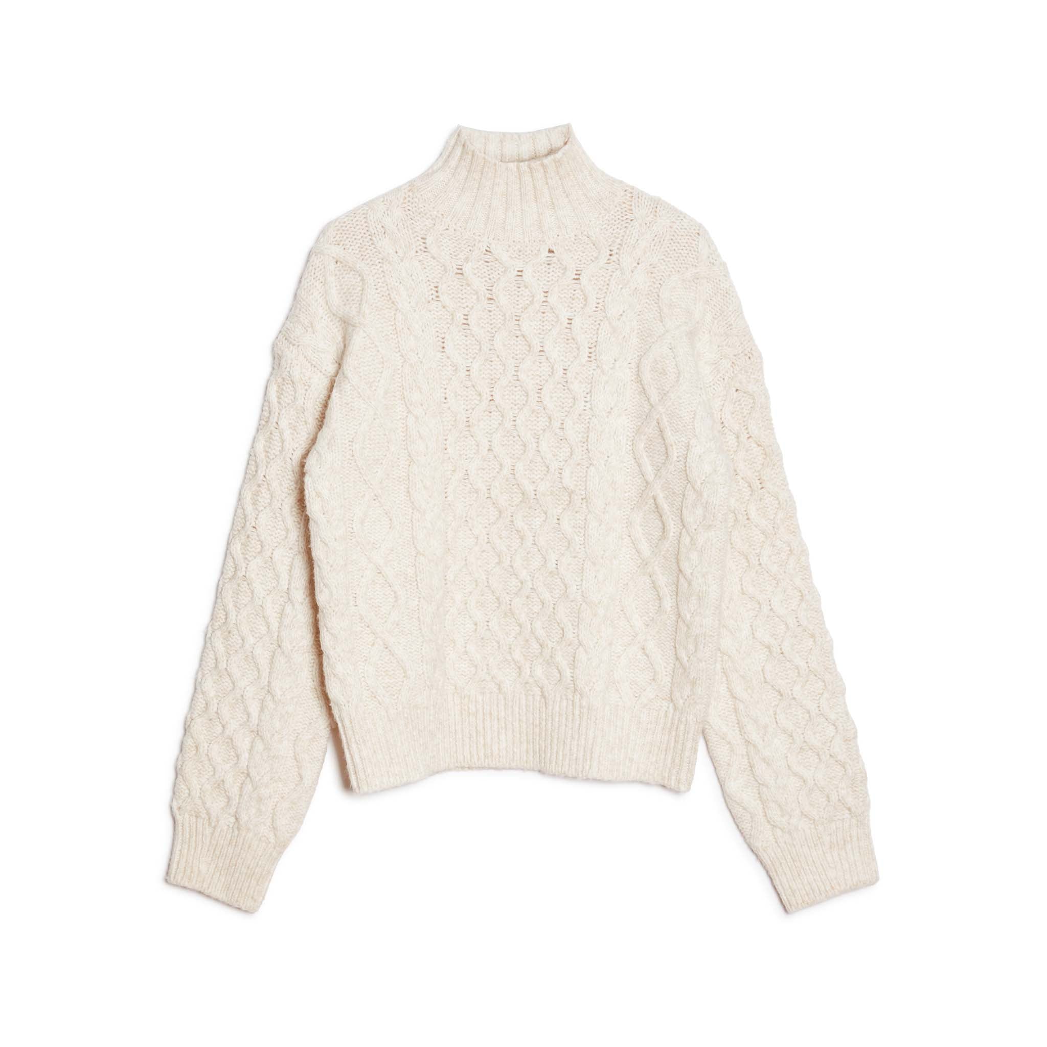 Cream Cable Turtle Neck Jumper