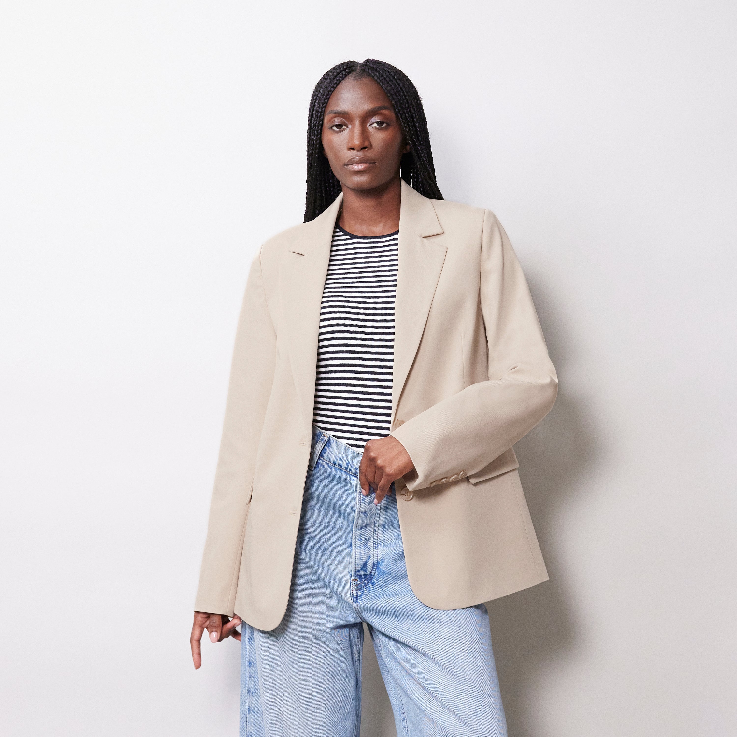 Beige outerwear on sale