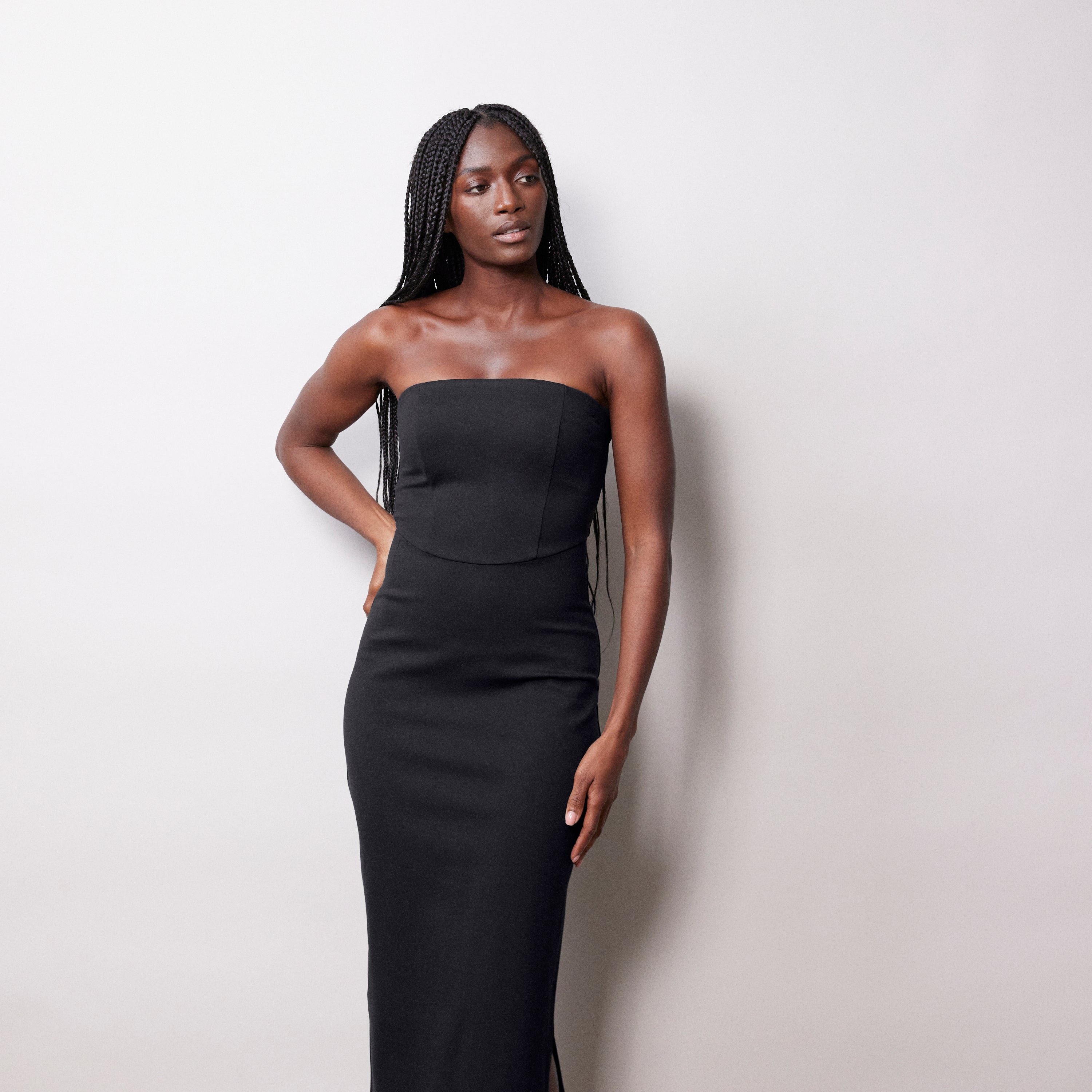 Black Bandeau Dress Sustainable Womenswear Albaray