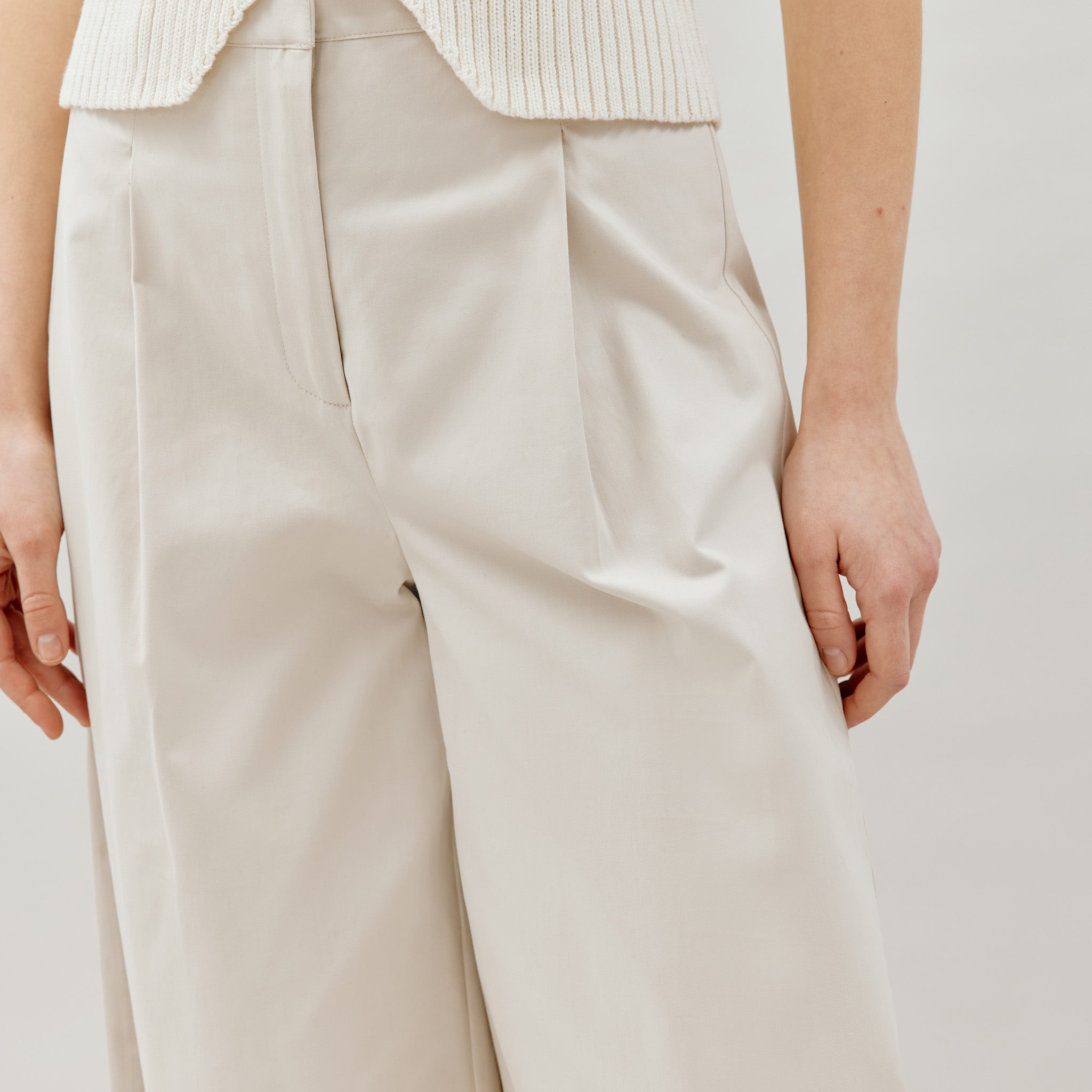 Stone Super Wide Leg Trousers