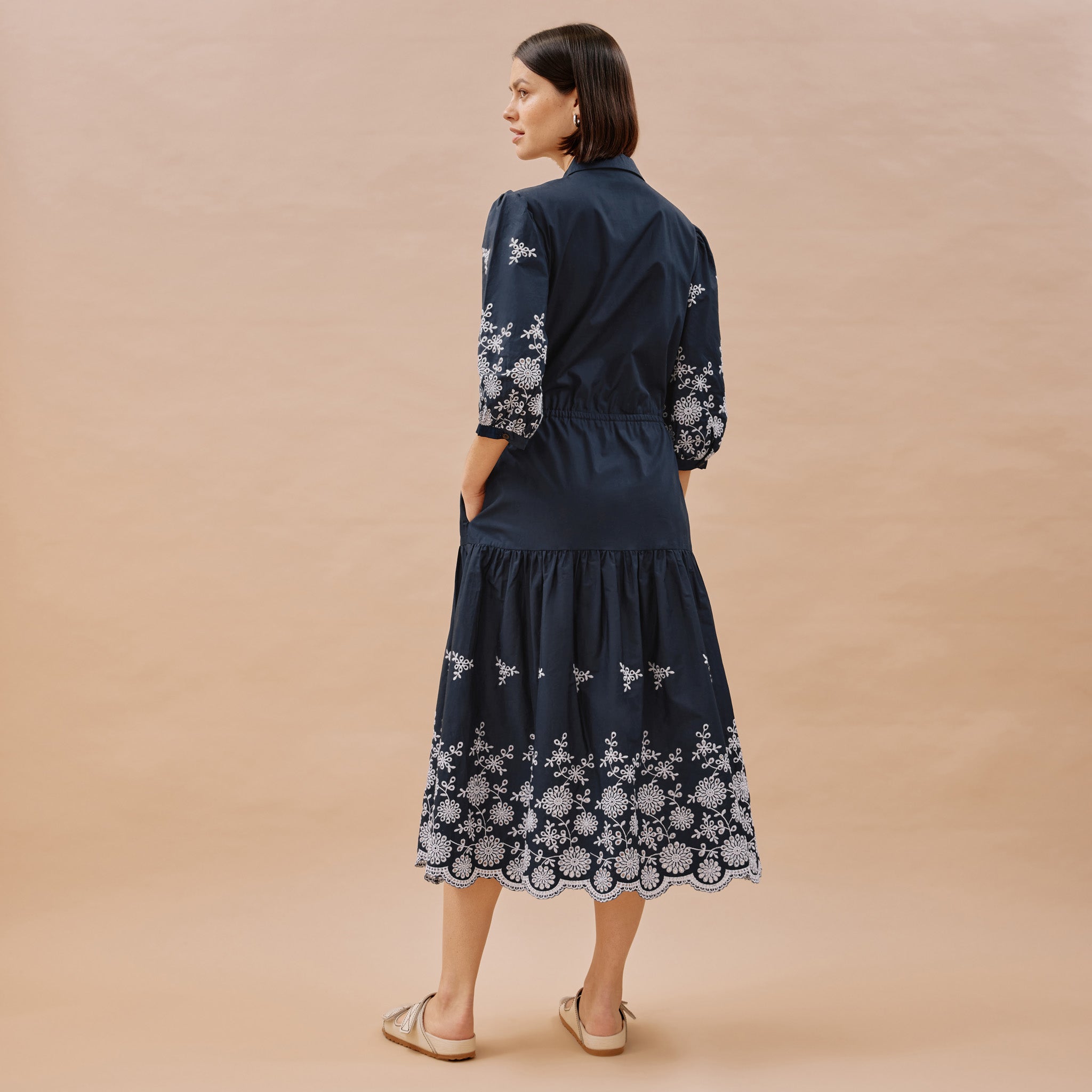 Broderie Cotton Dress