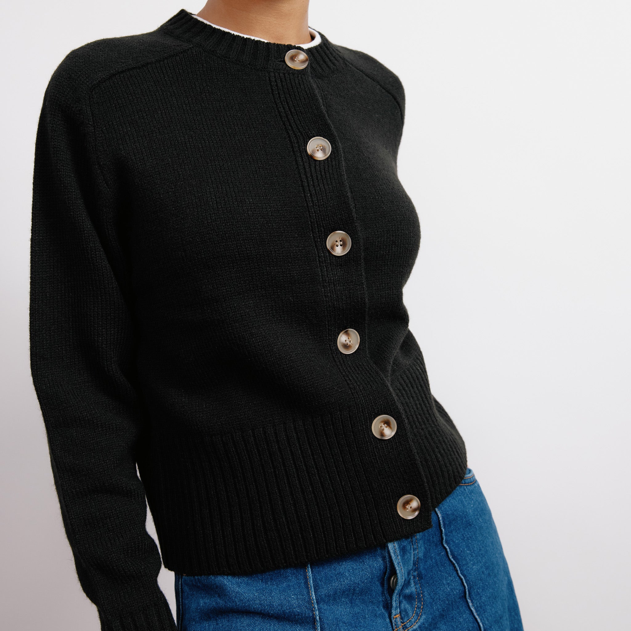 Black Crew Cardigan