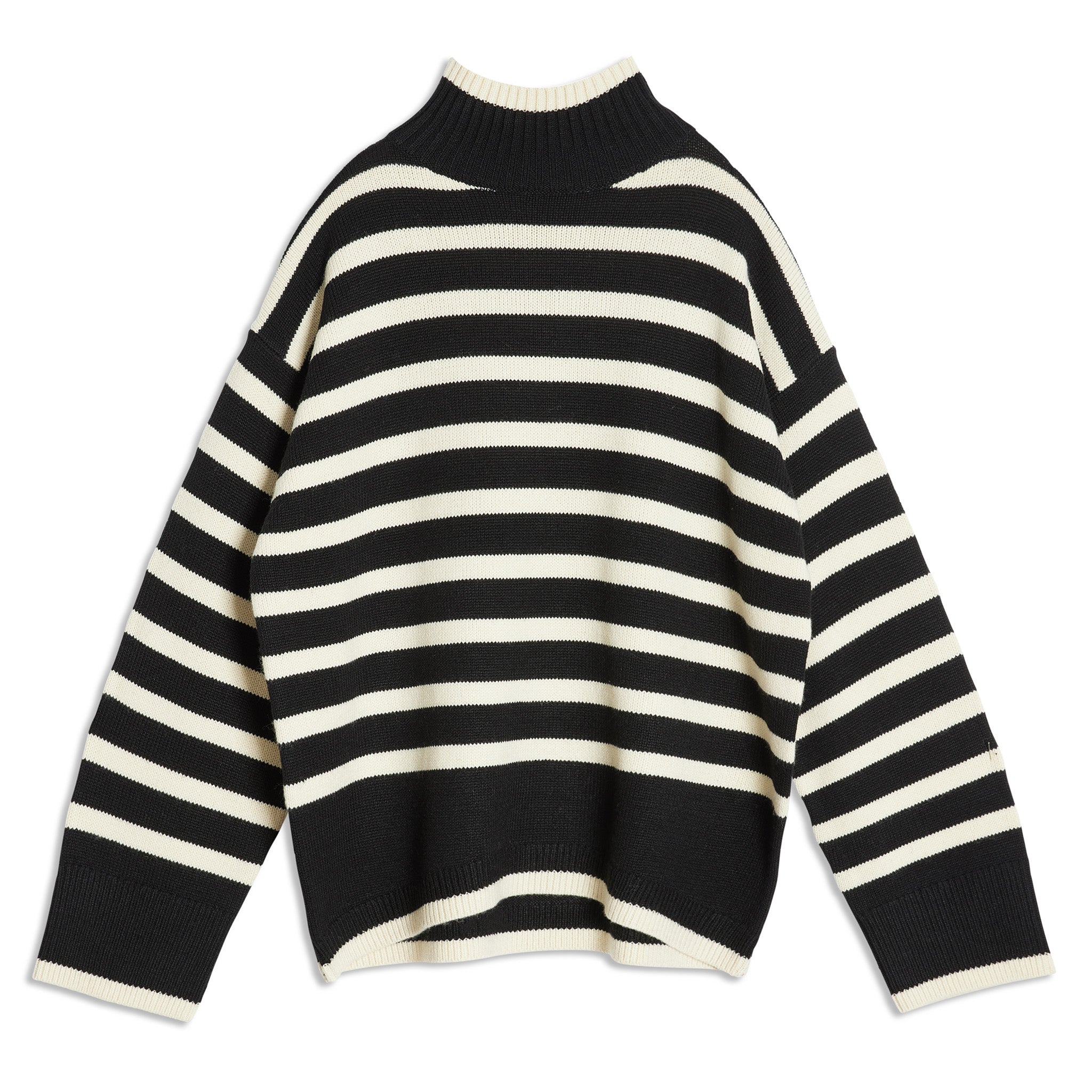 Black Stripe Turtle Neck