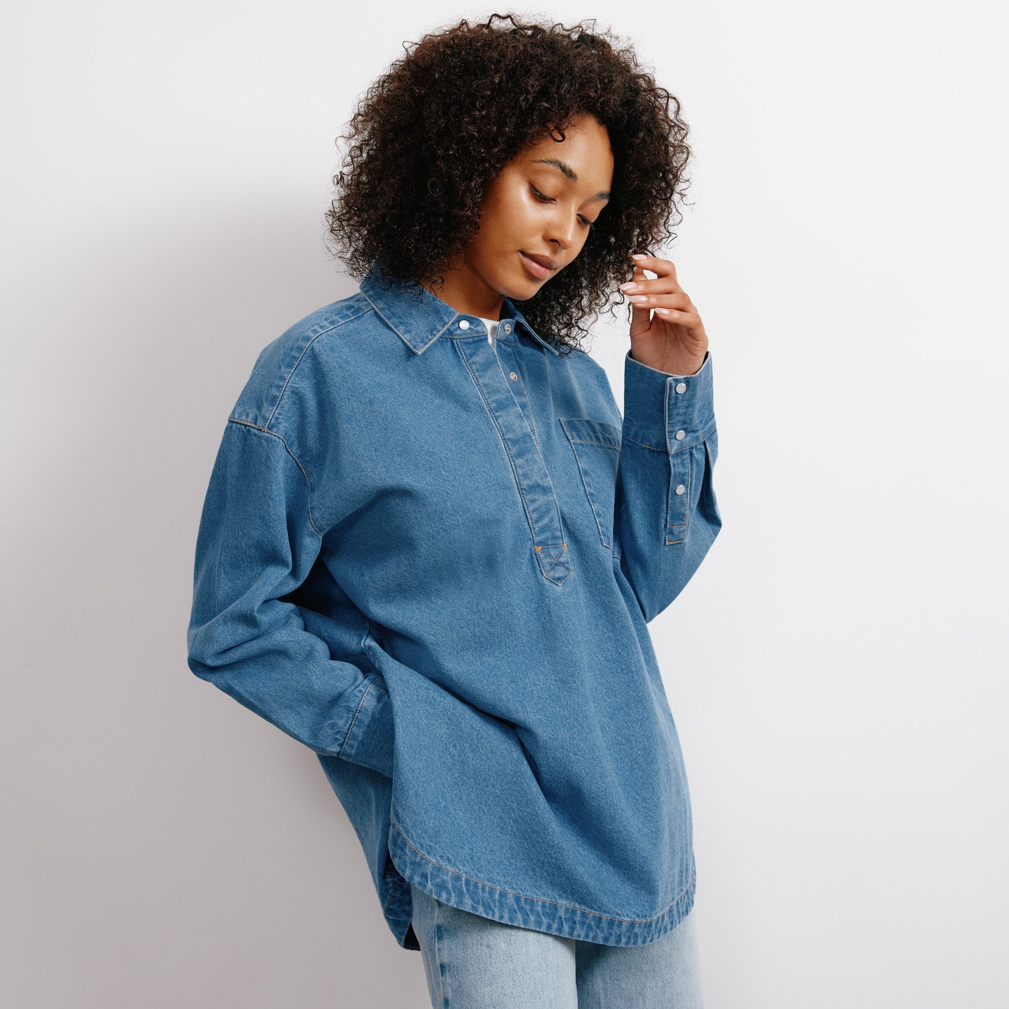 Denim Over the Head Shirt