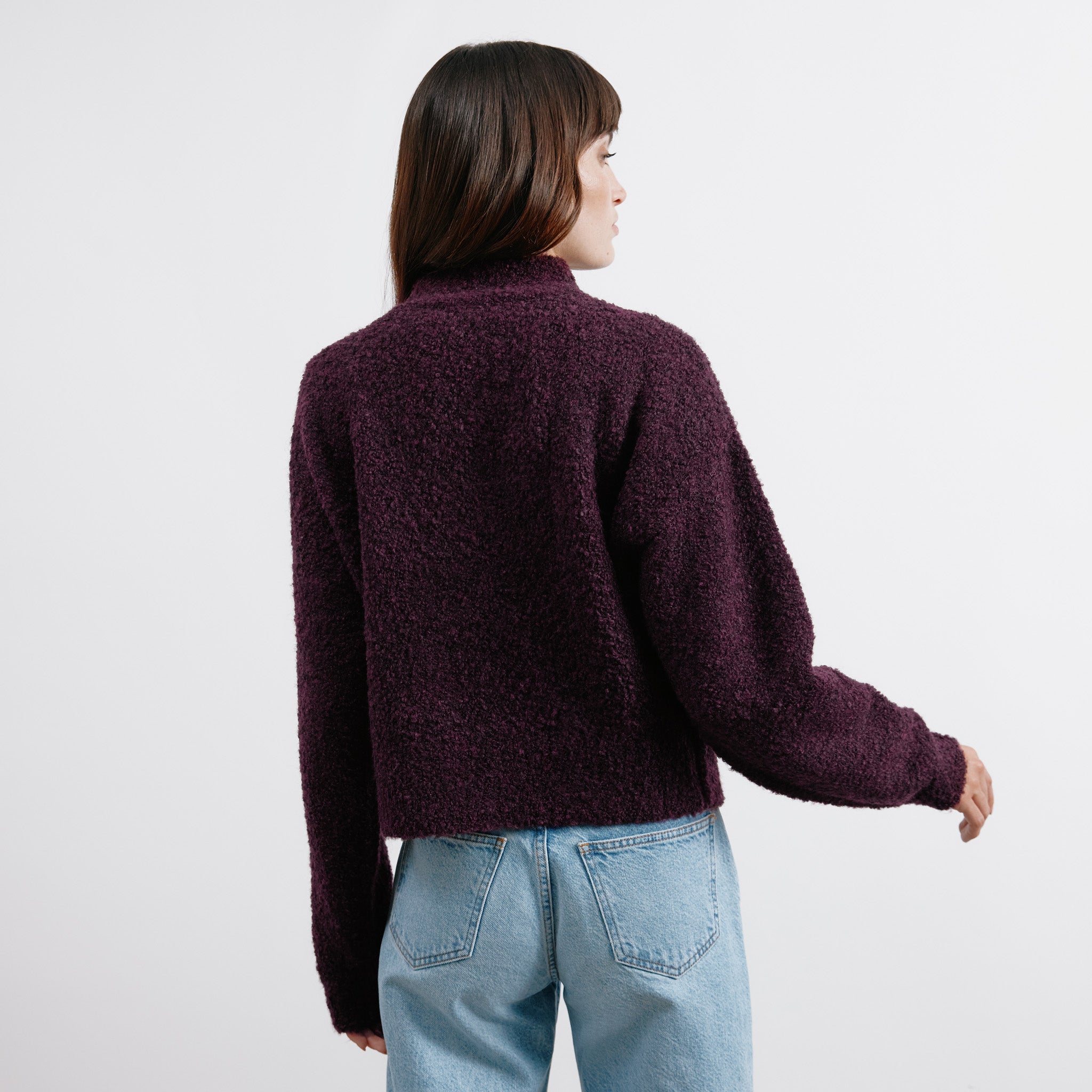 Burgundy Boucle Jumper