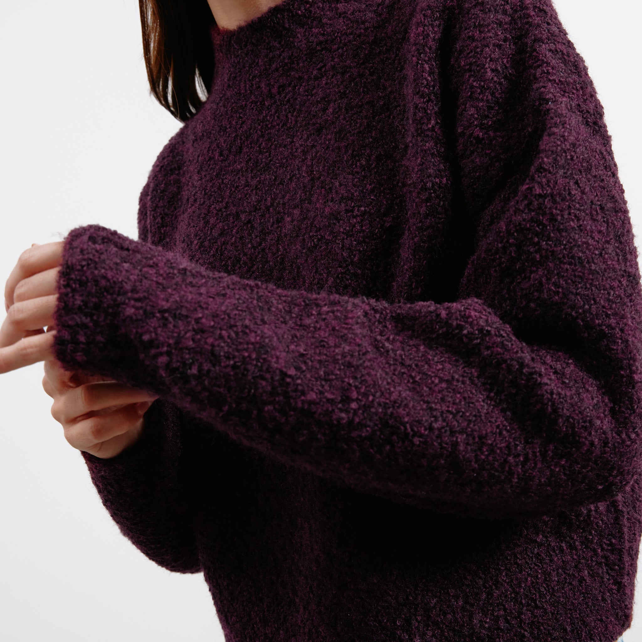 Burgundy Boucle Jumper