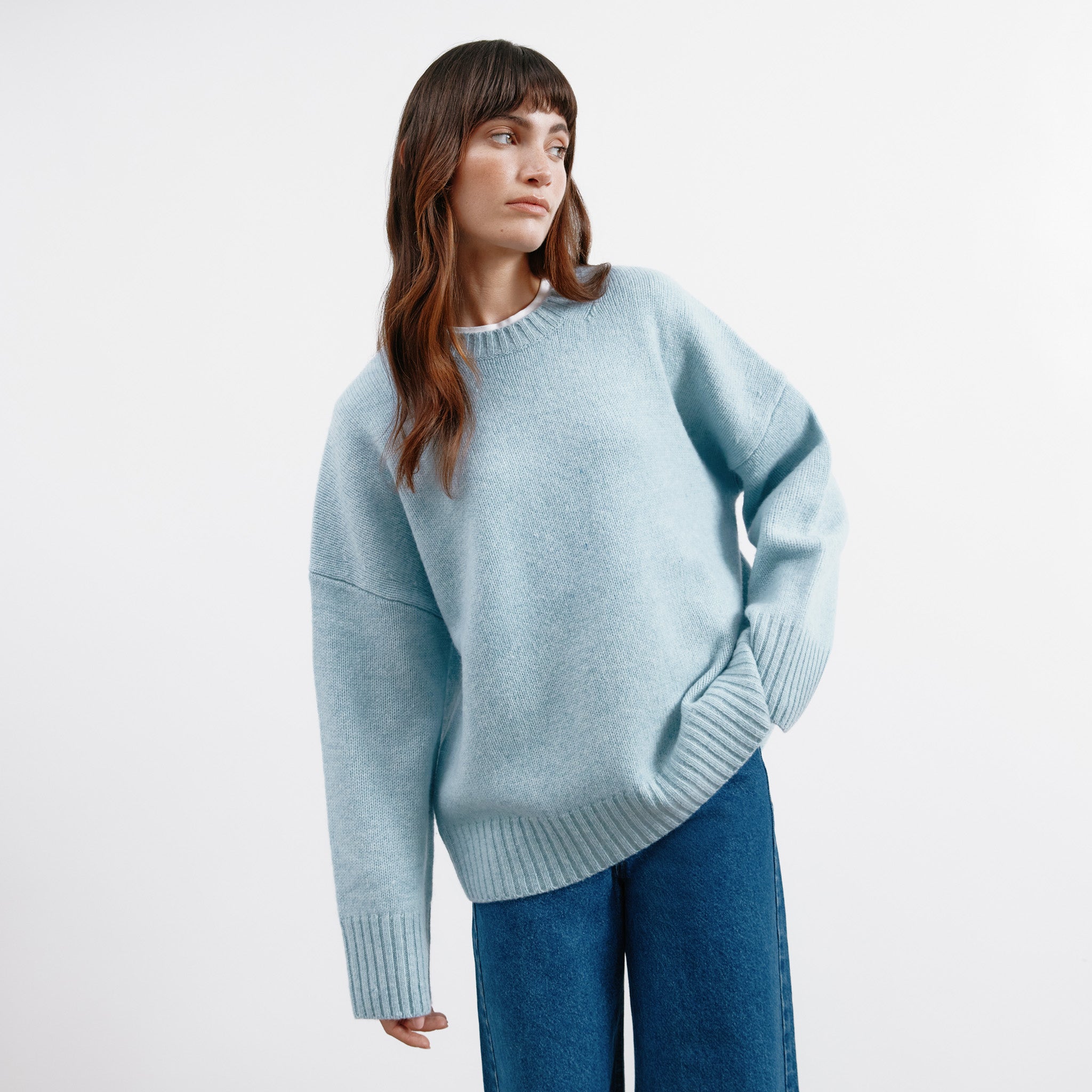 Blue Merino Wool Jumper