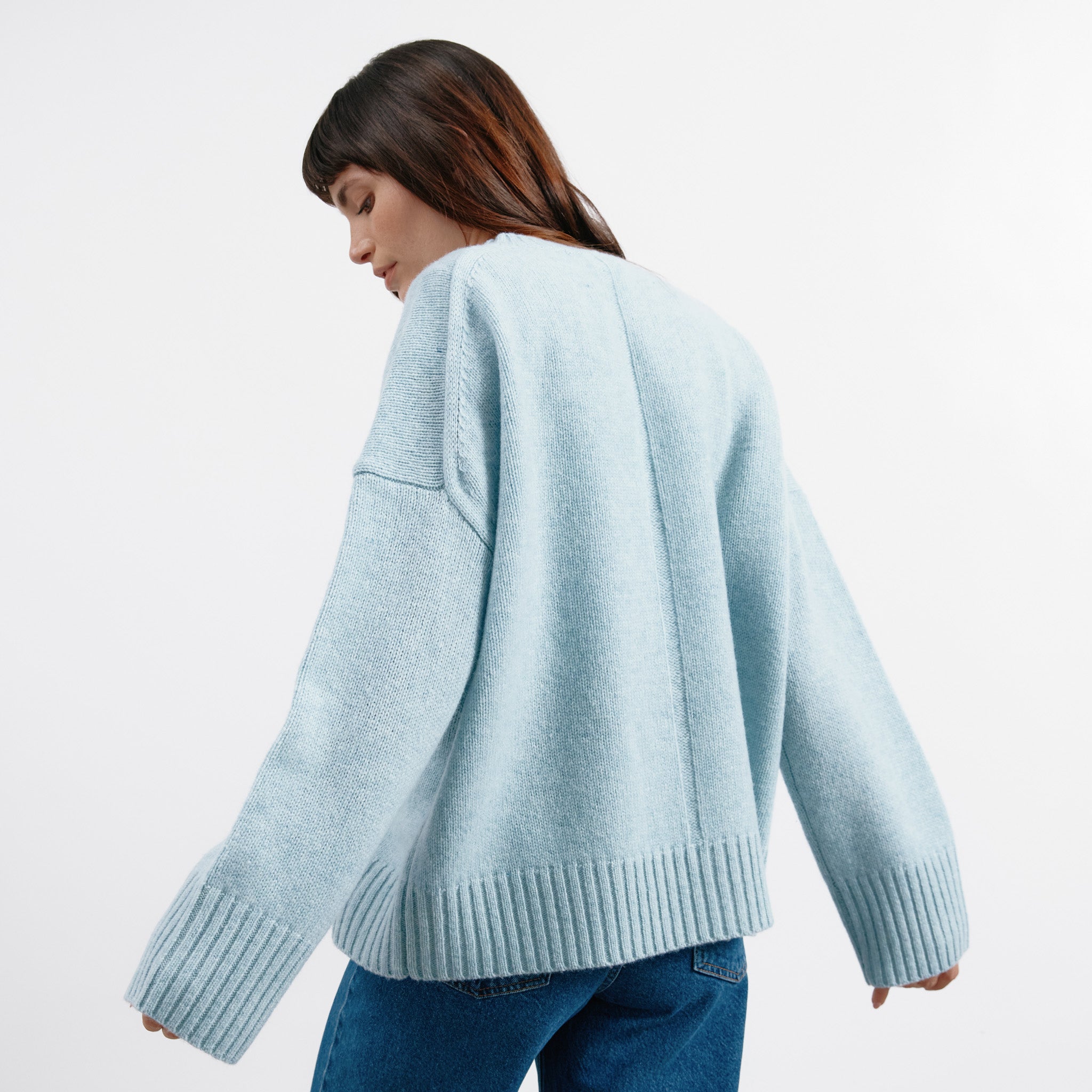 Blue Merino Wool Jumper