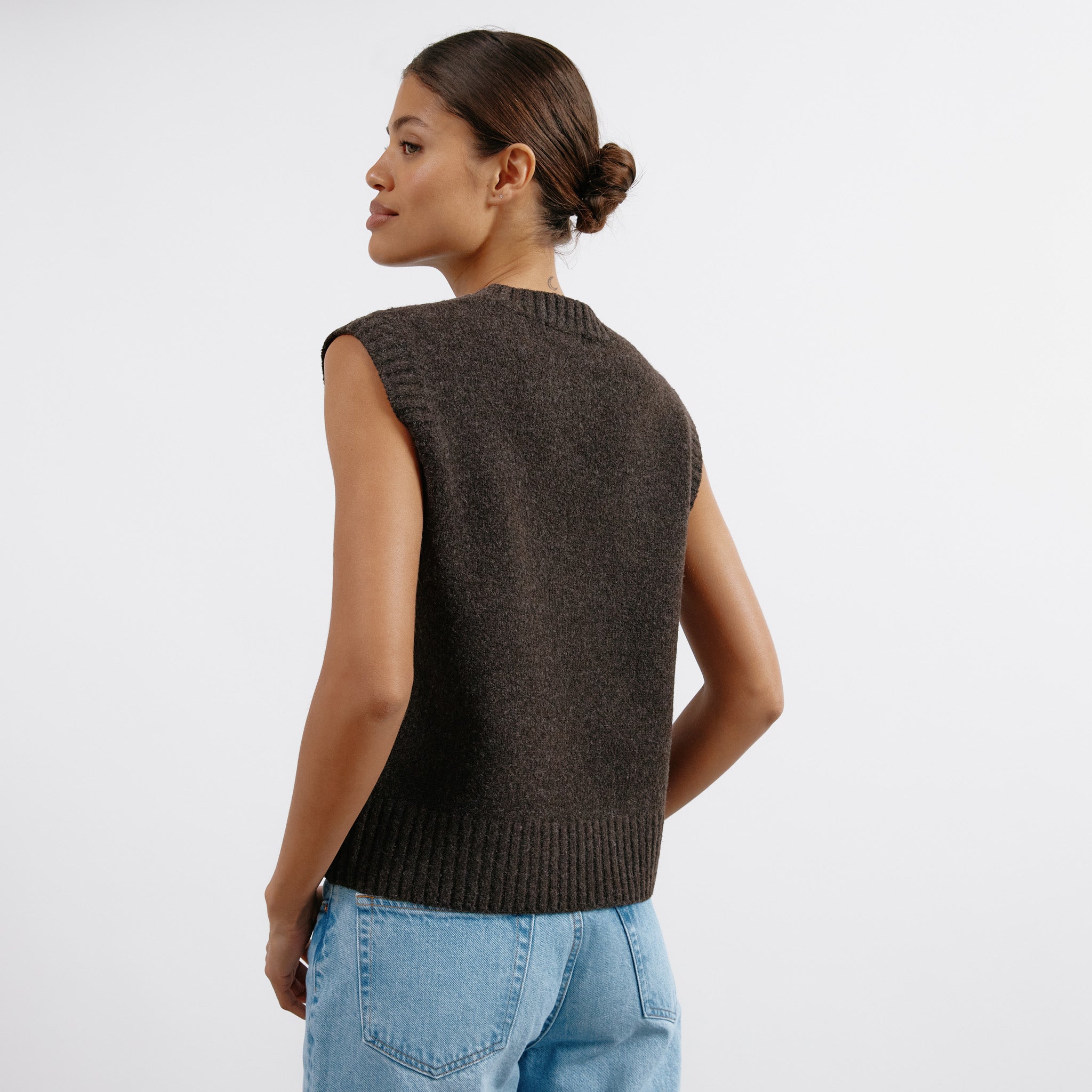 Brown Cosy Tank Top