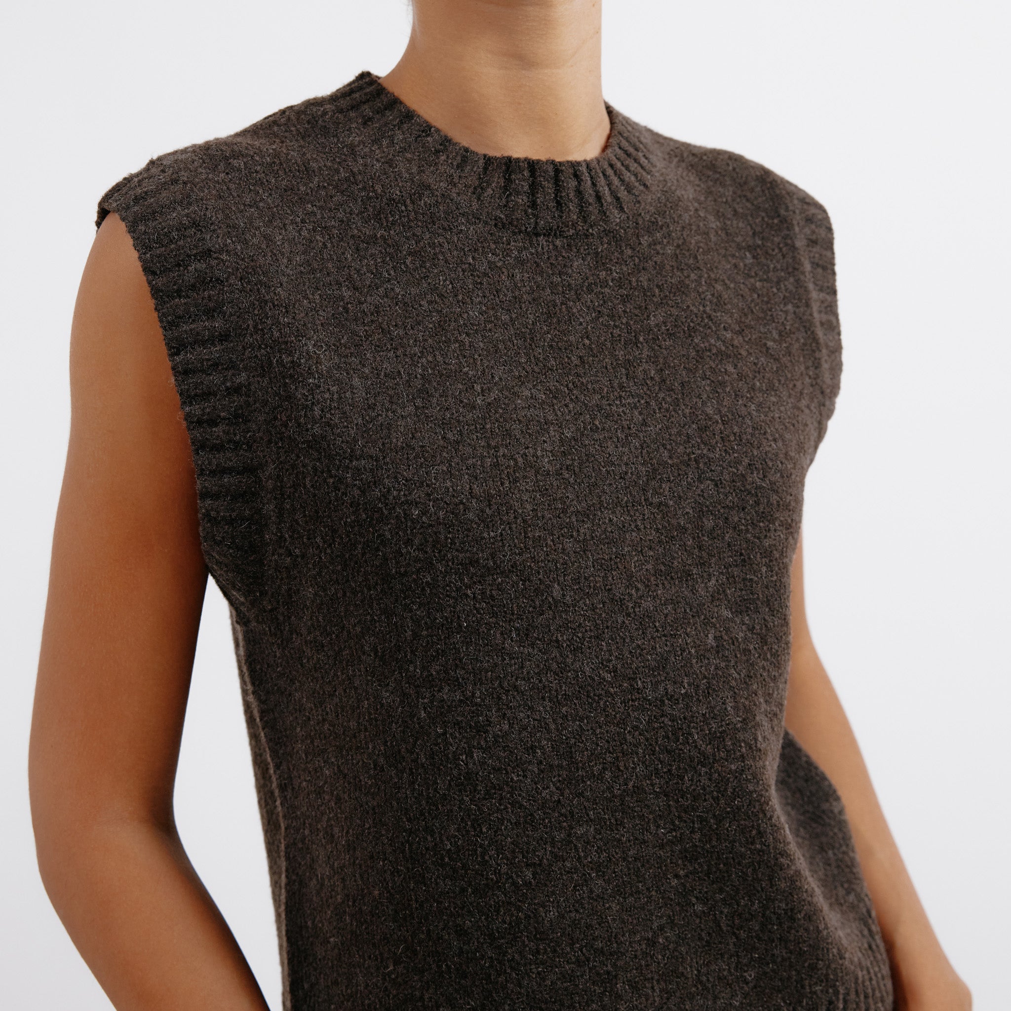 Brown Cosy Tank Top