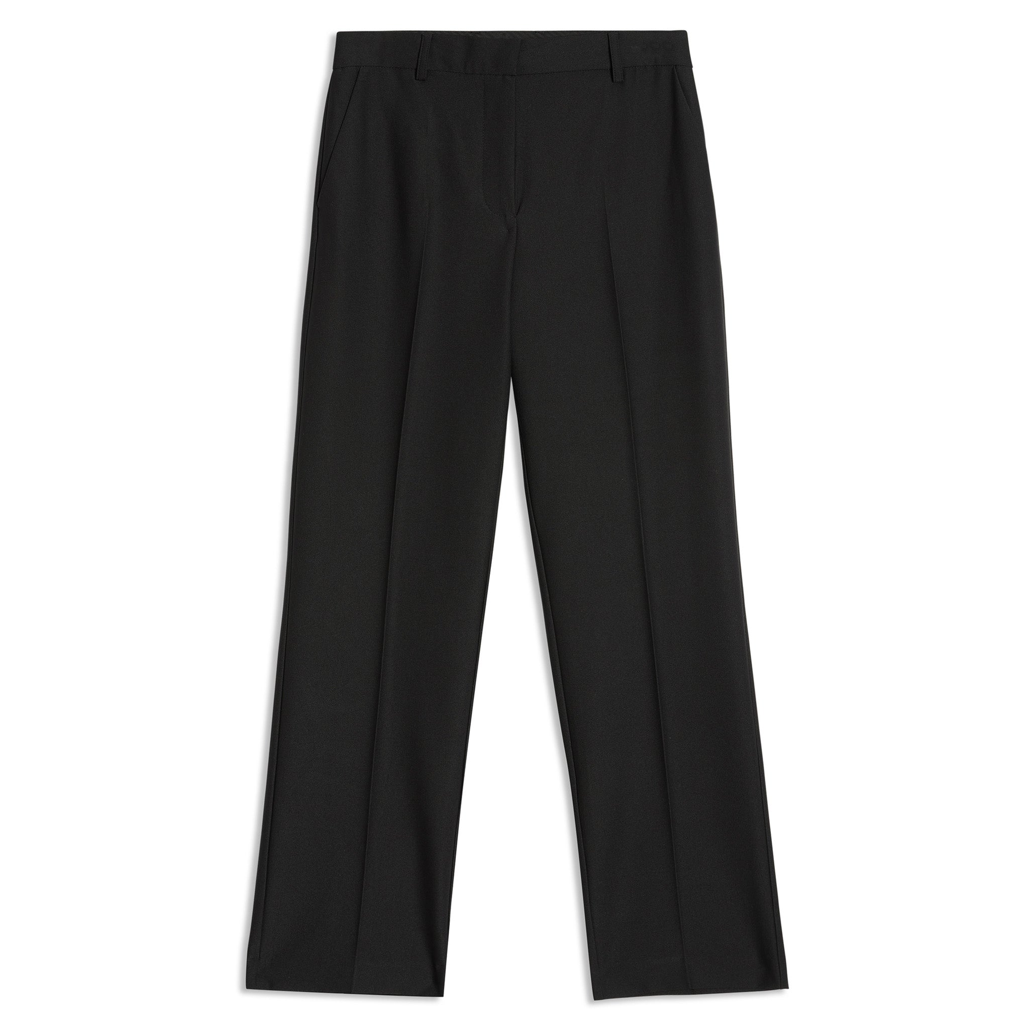 Black Tailored Straight Leg Trousers