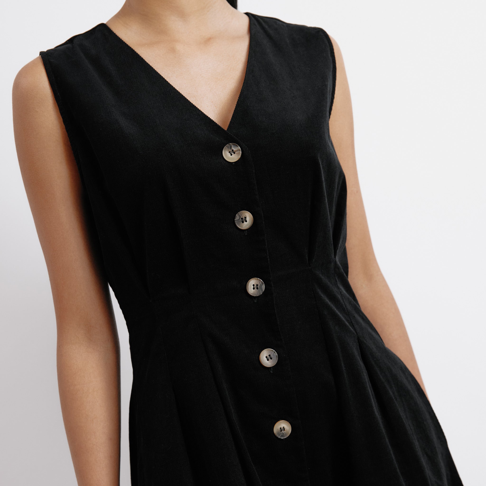 Button Through Cord Dress