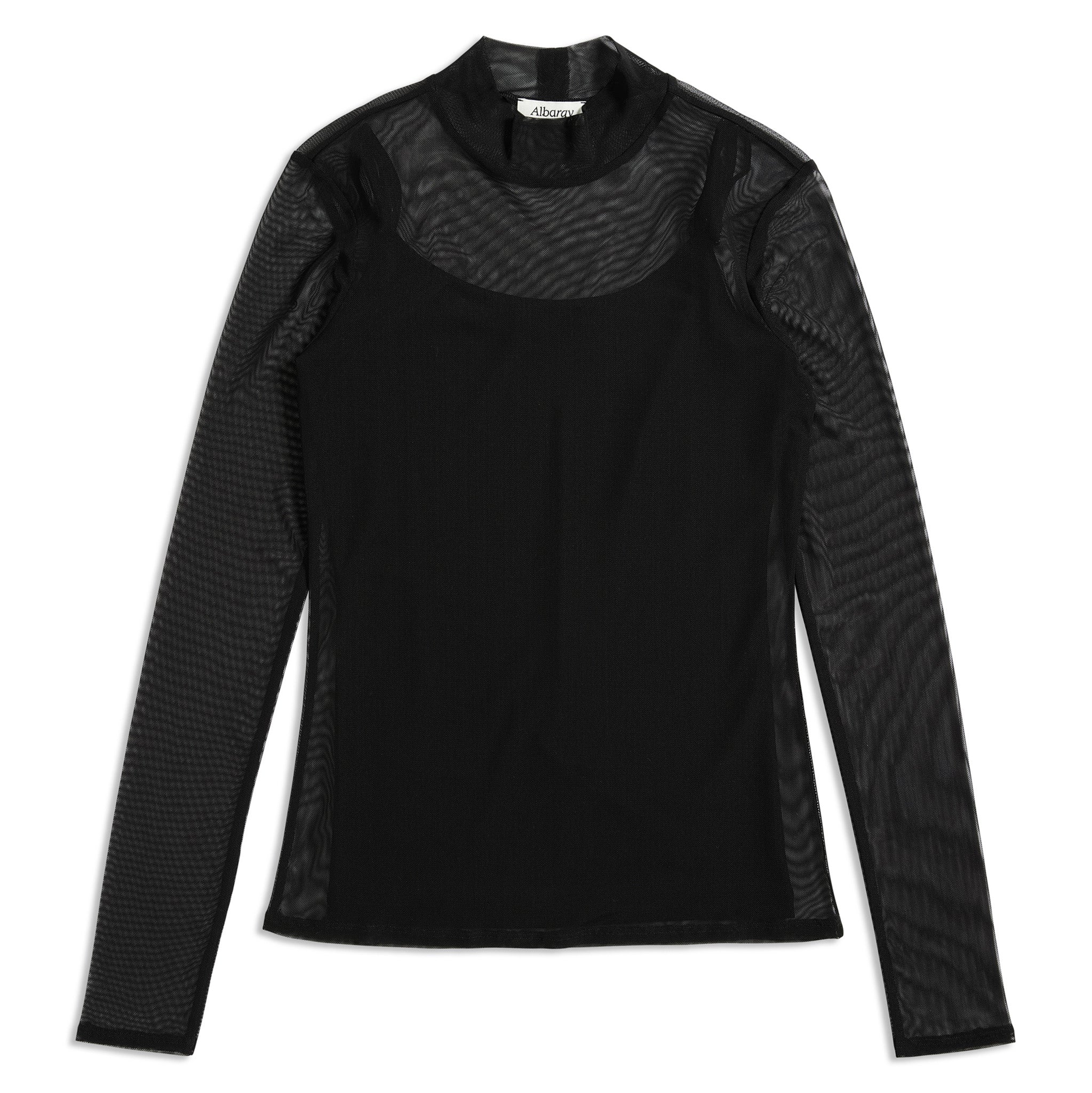 Mesh Turtle Neck Top