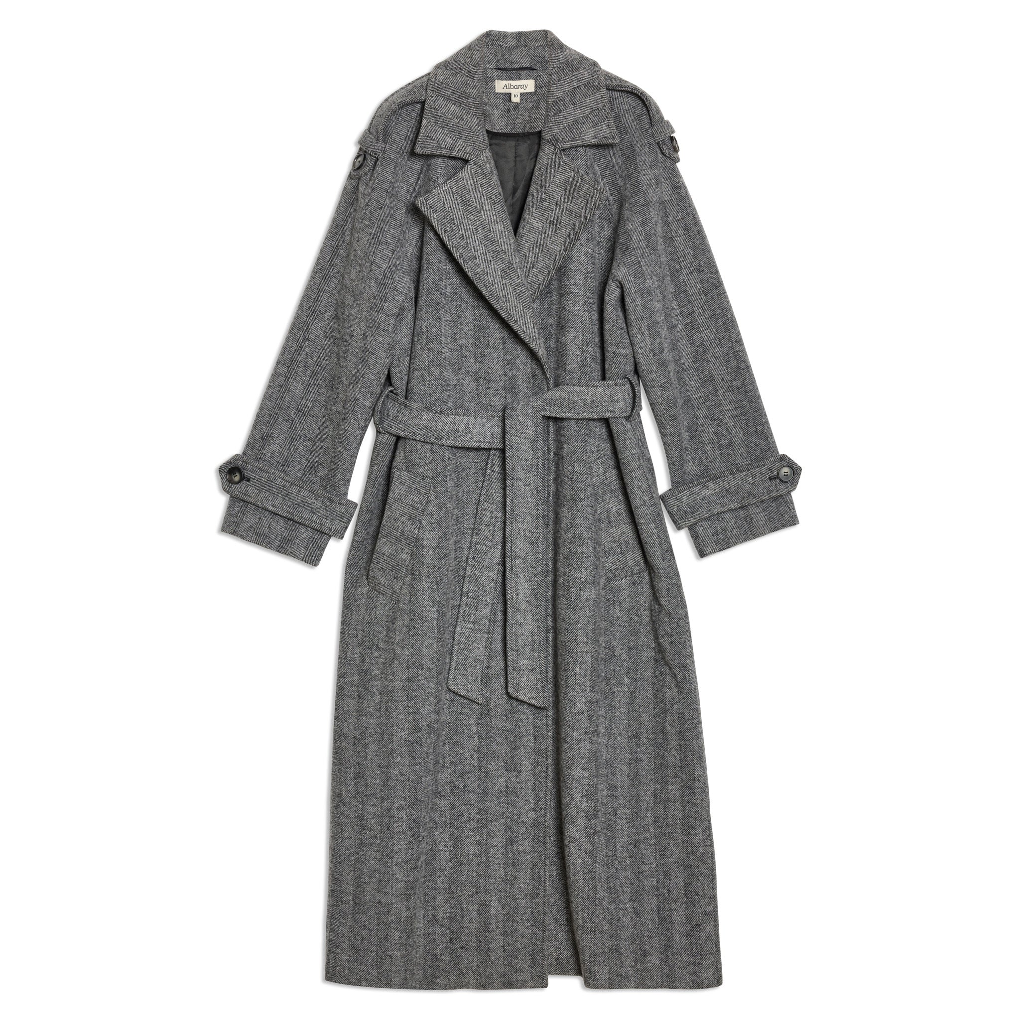 Herringbone Wool Mix Coat