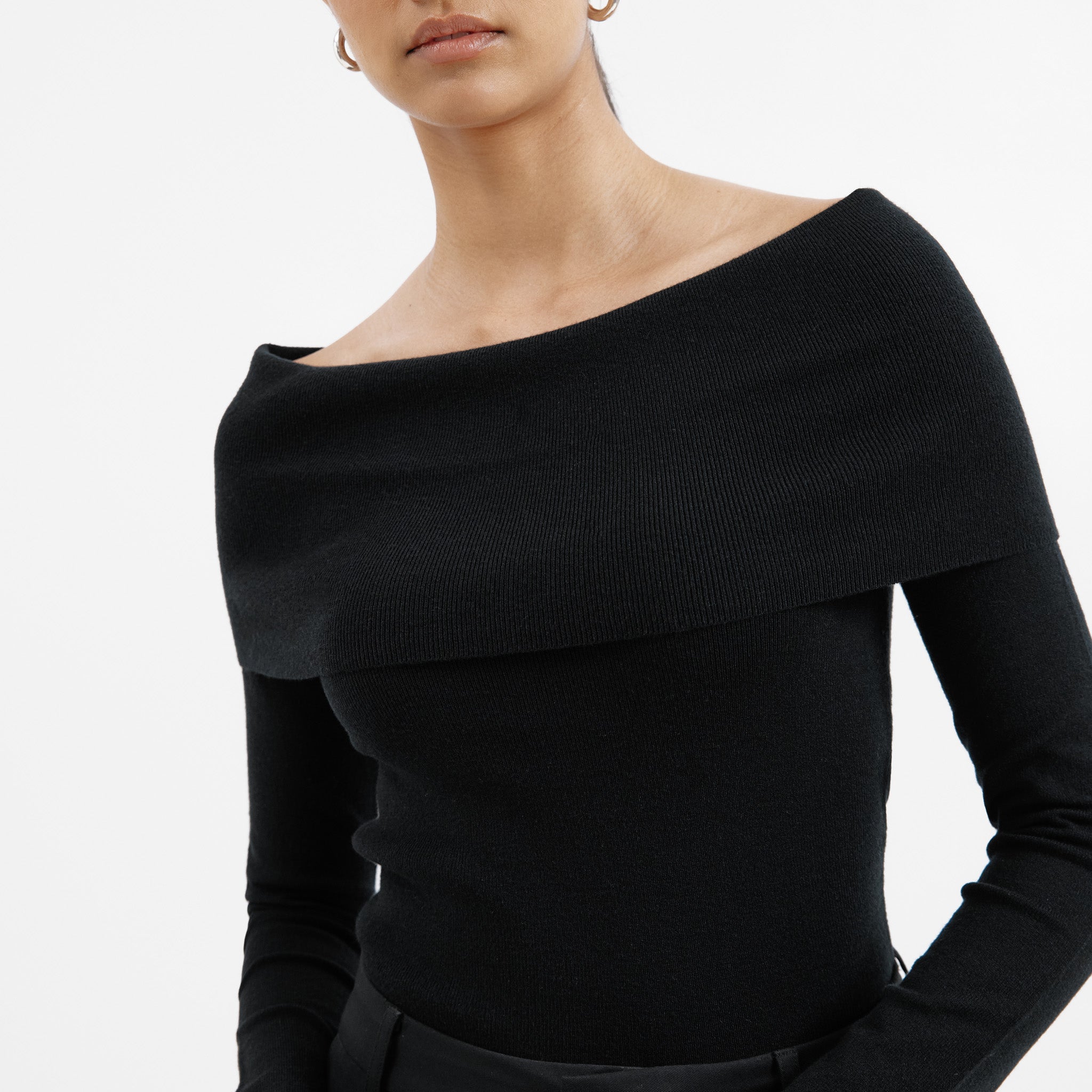 Black Bardot Jumper