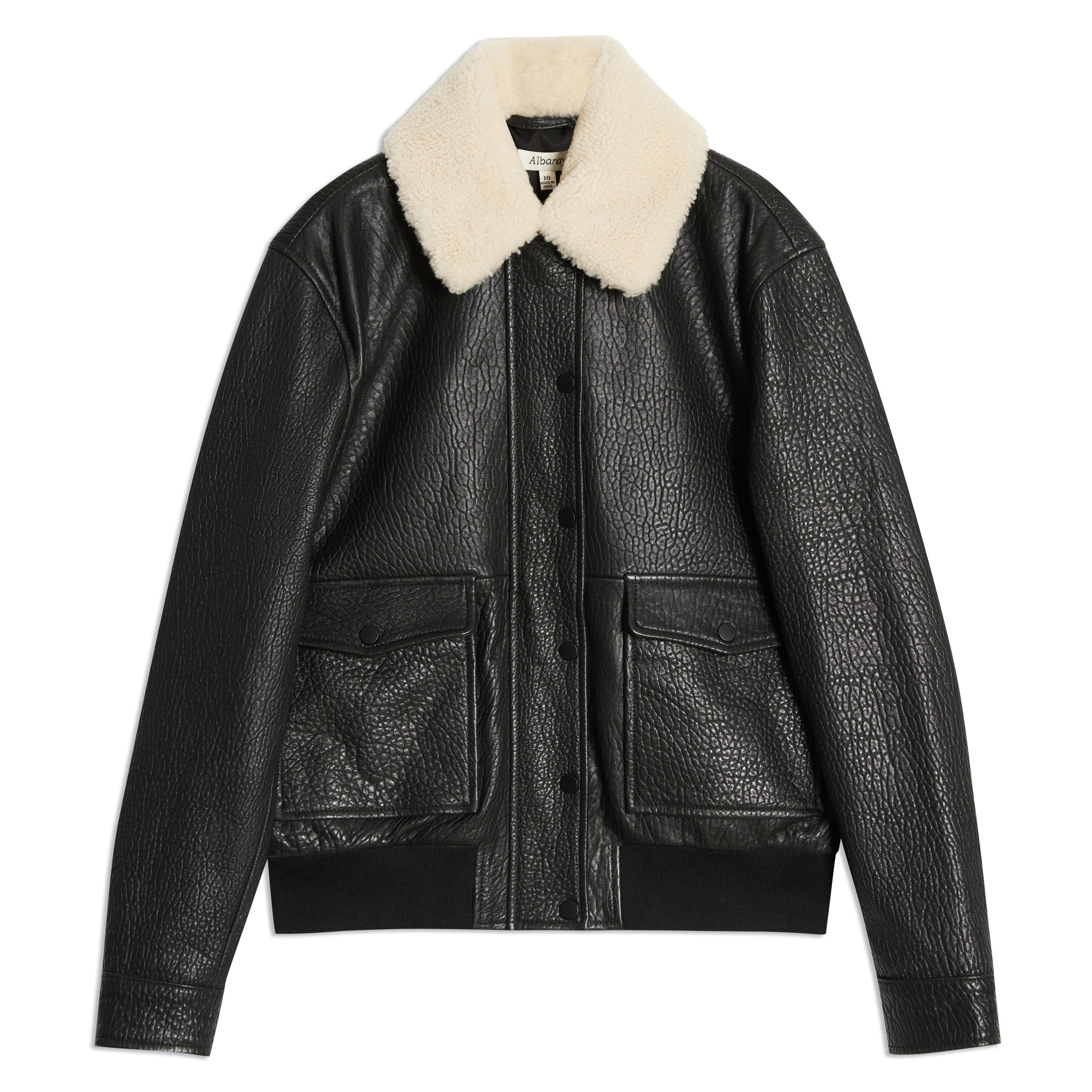 Detachable Collar Leather Jacket