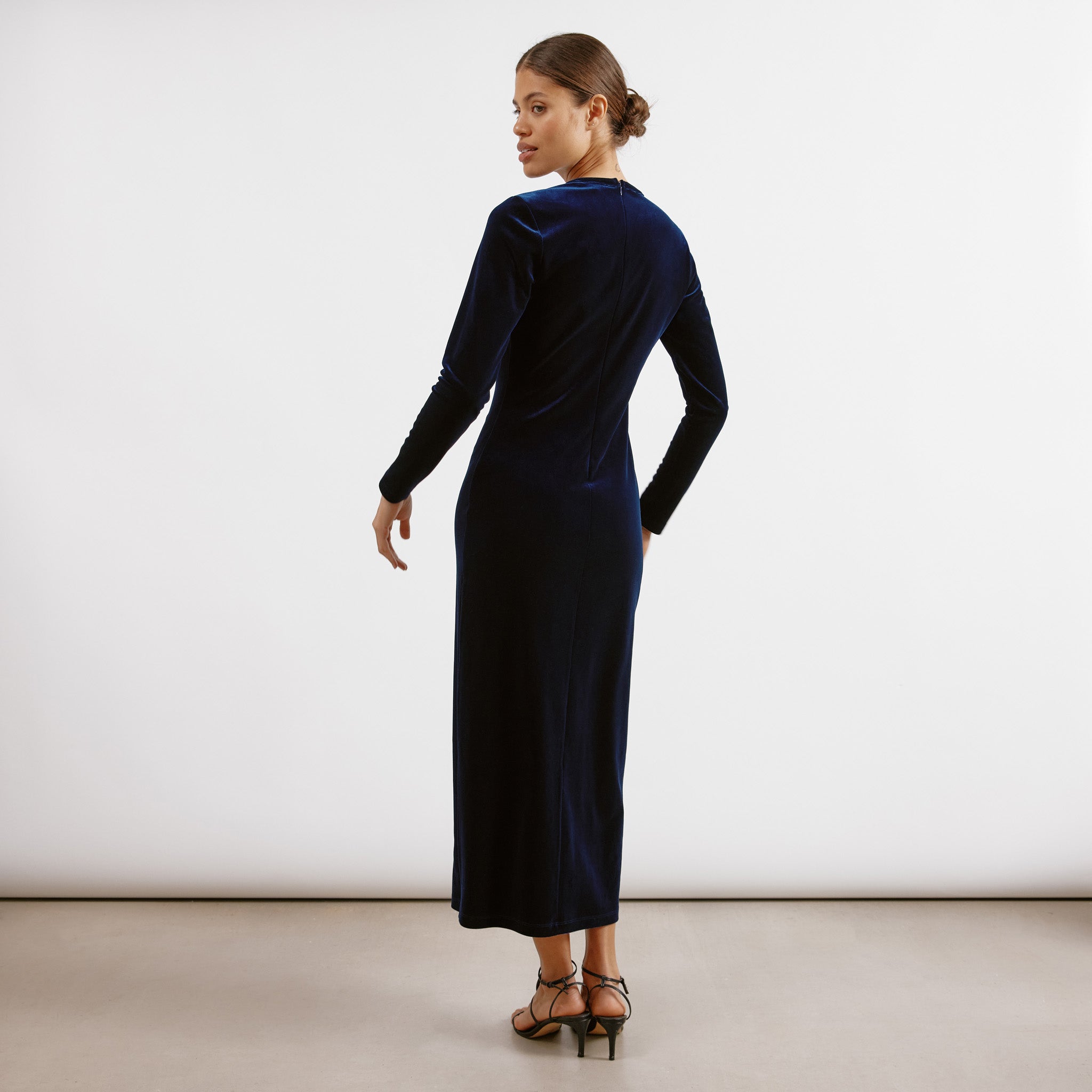 Midnight Velvet Column Maxi Dress