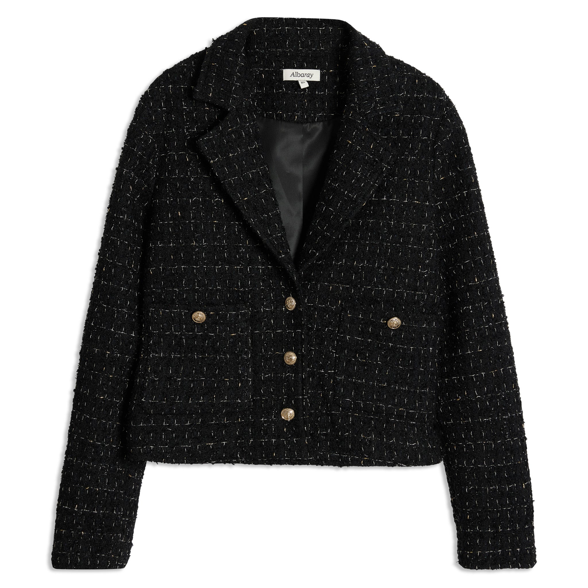 Black and Gold Tweed Jacket