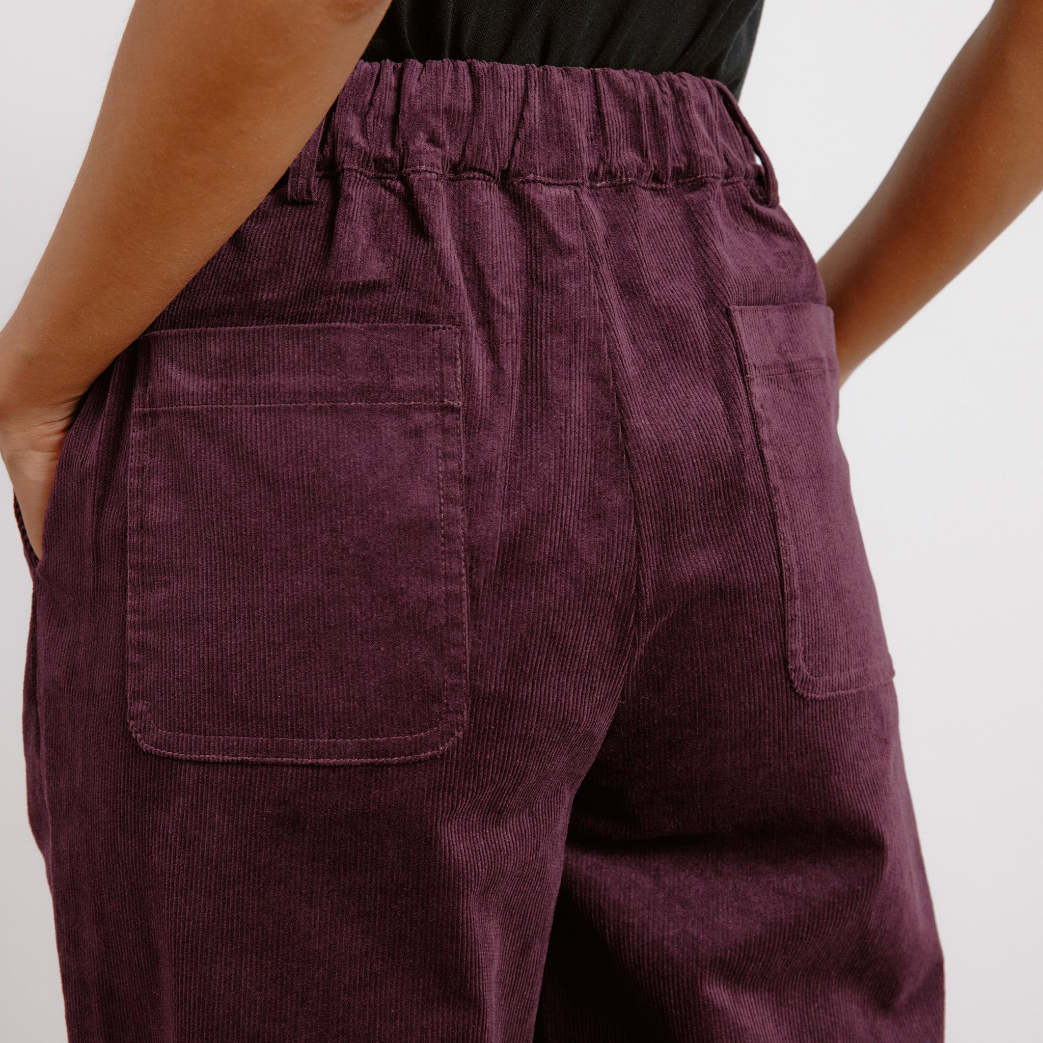 Burgundy Cord Relaxed Trouser