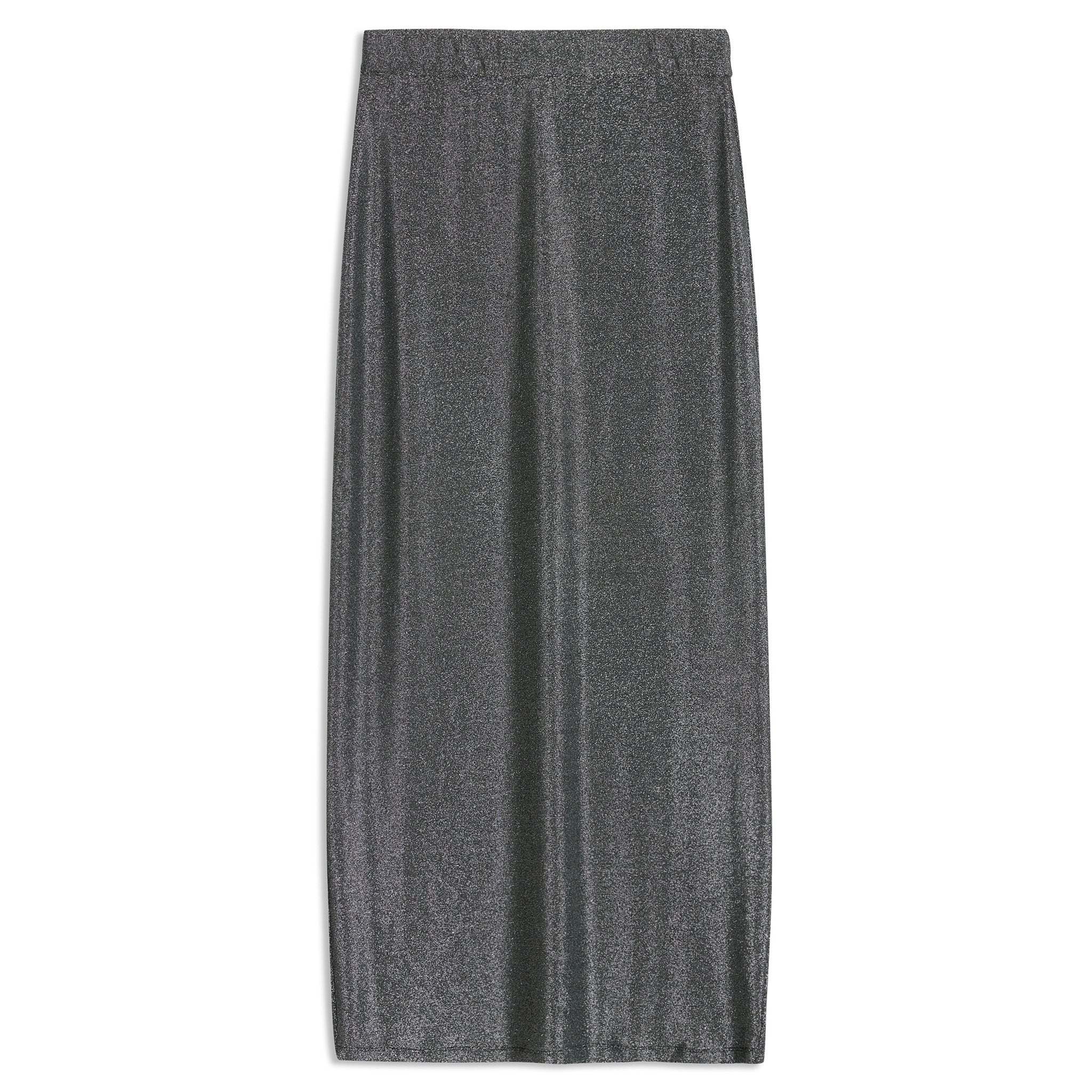 Silver Glitter Column Skirt