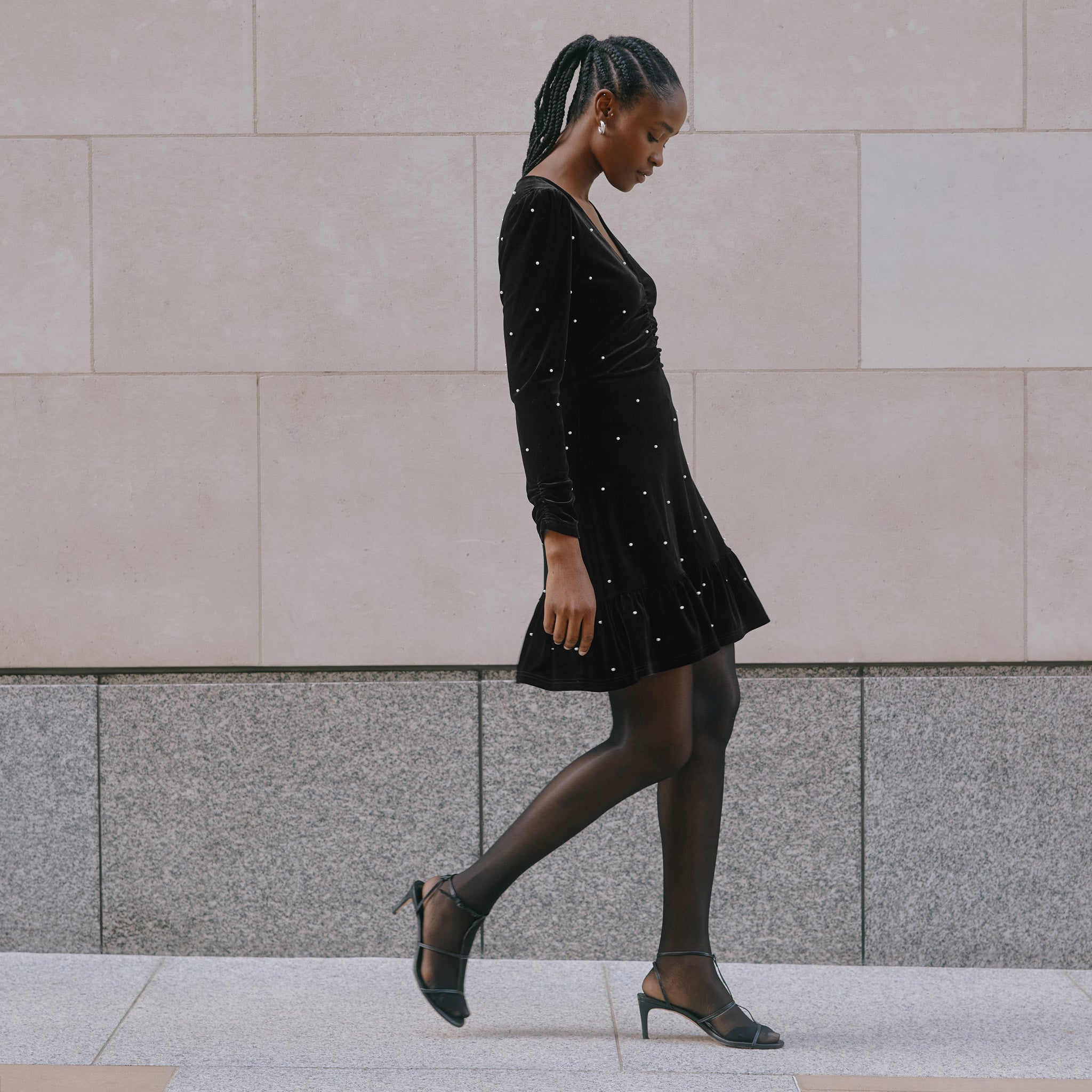 Velvet & Pearl Short Dress