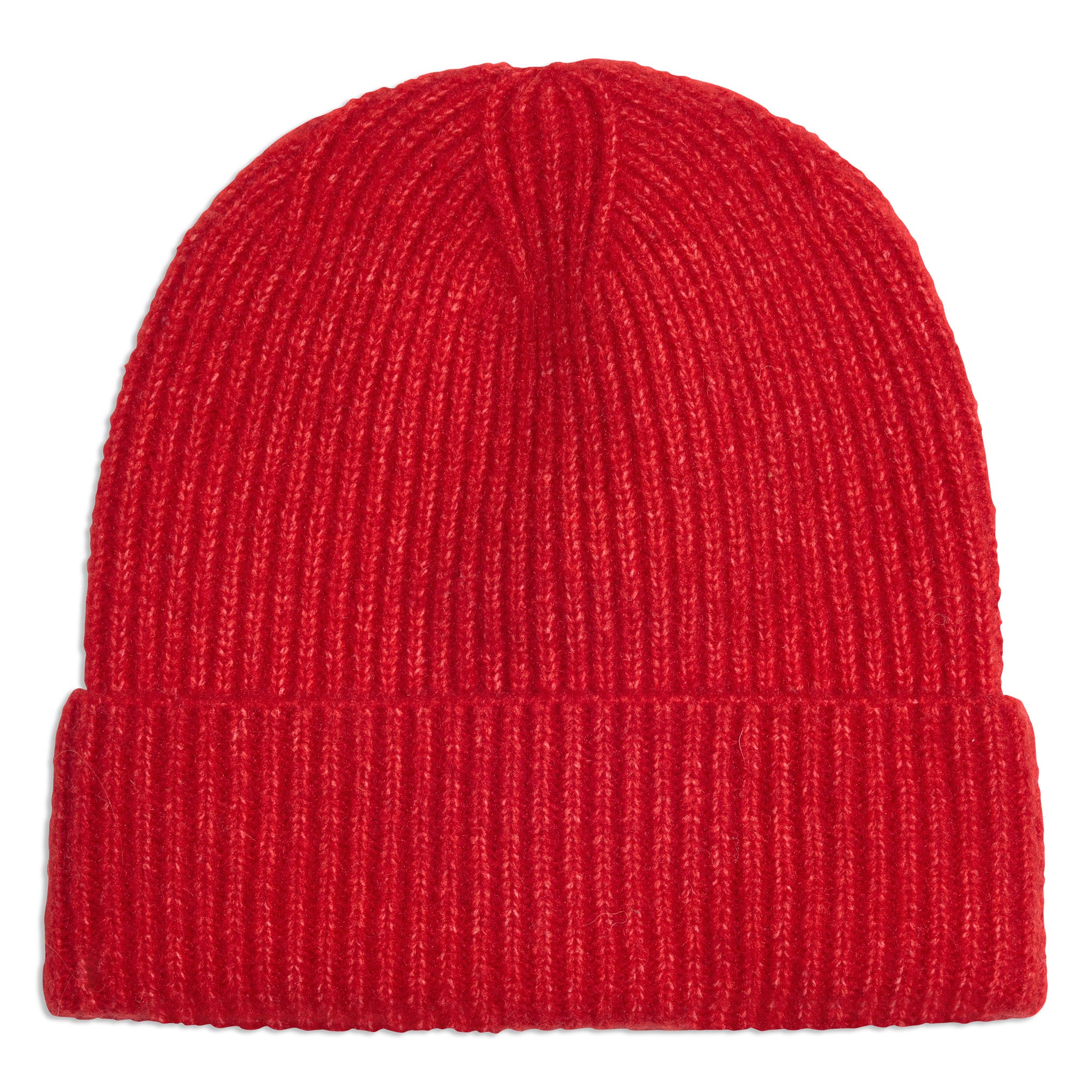 Wool Blend Red Knitted Hat