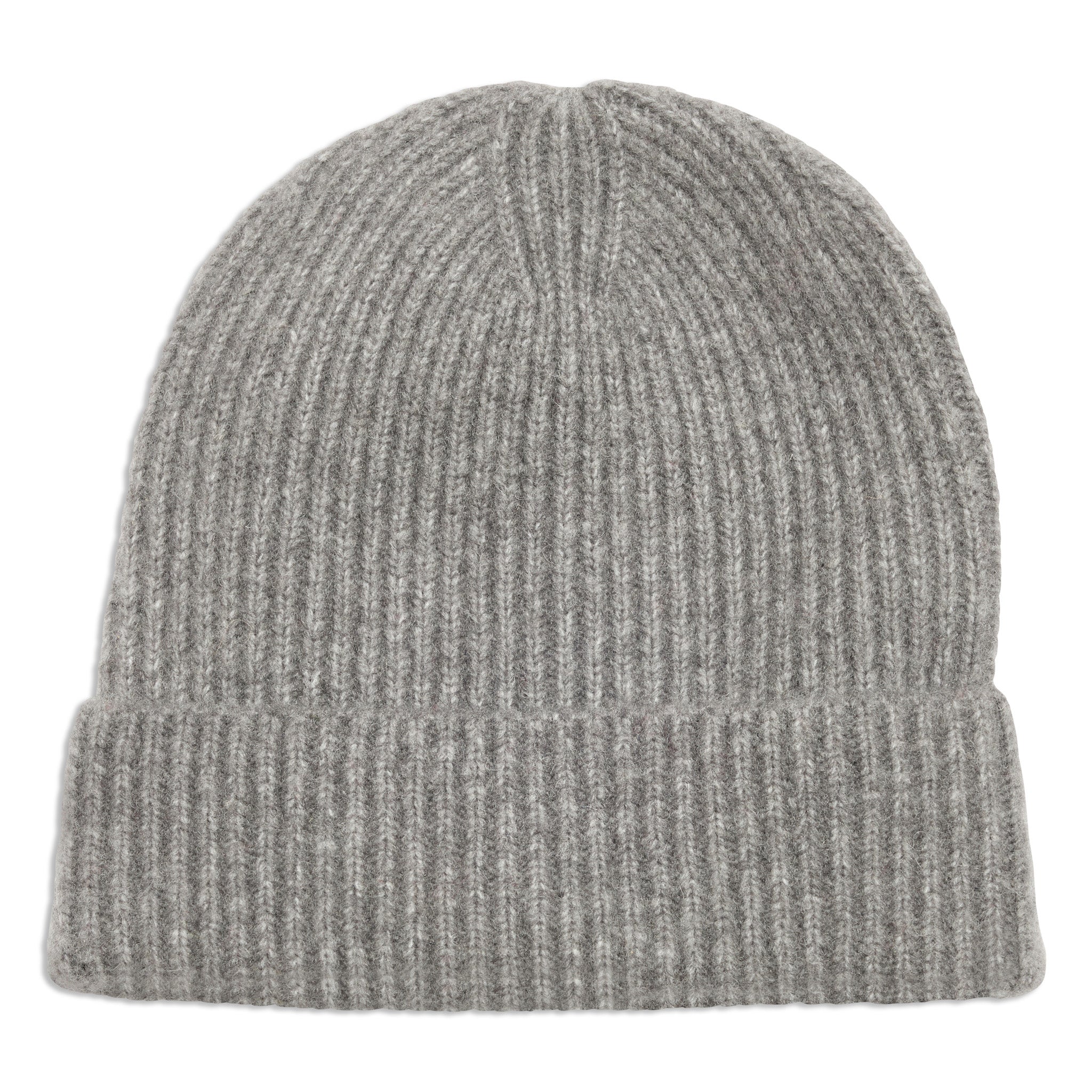 Wool Blend Grey Knitted Hat