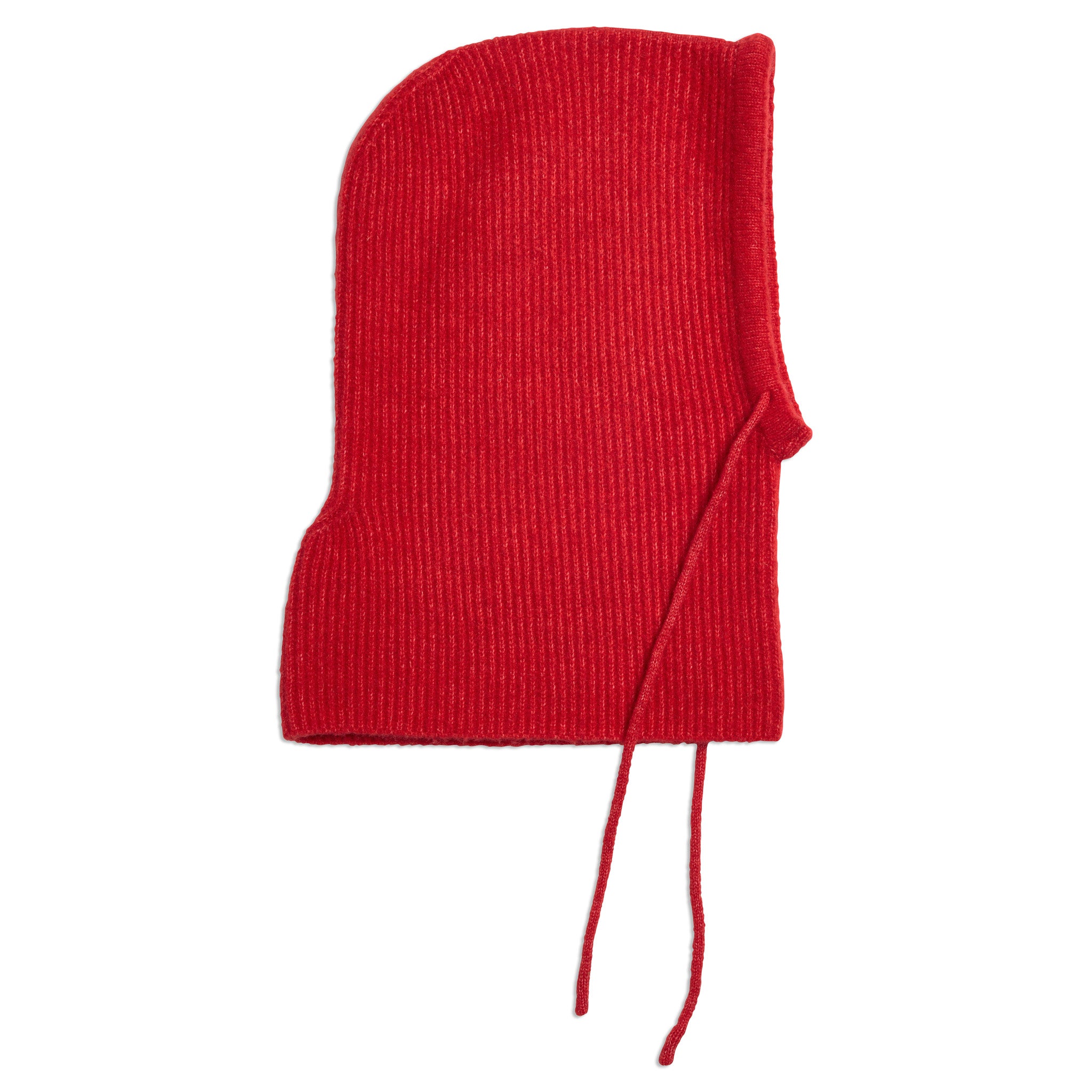 Wool Blend Red Knitted Hood