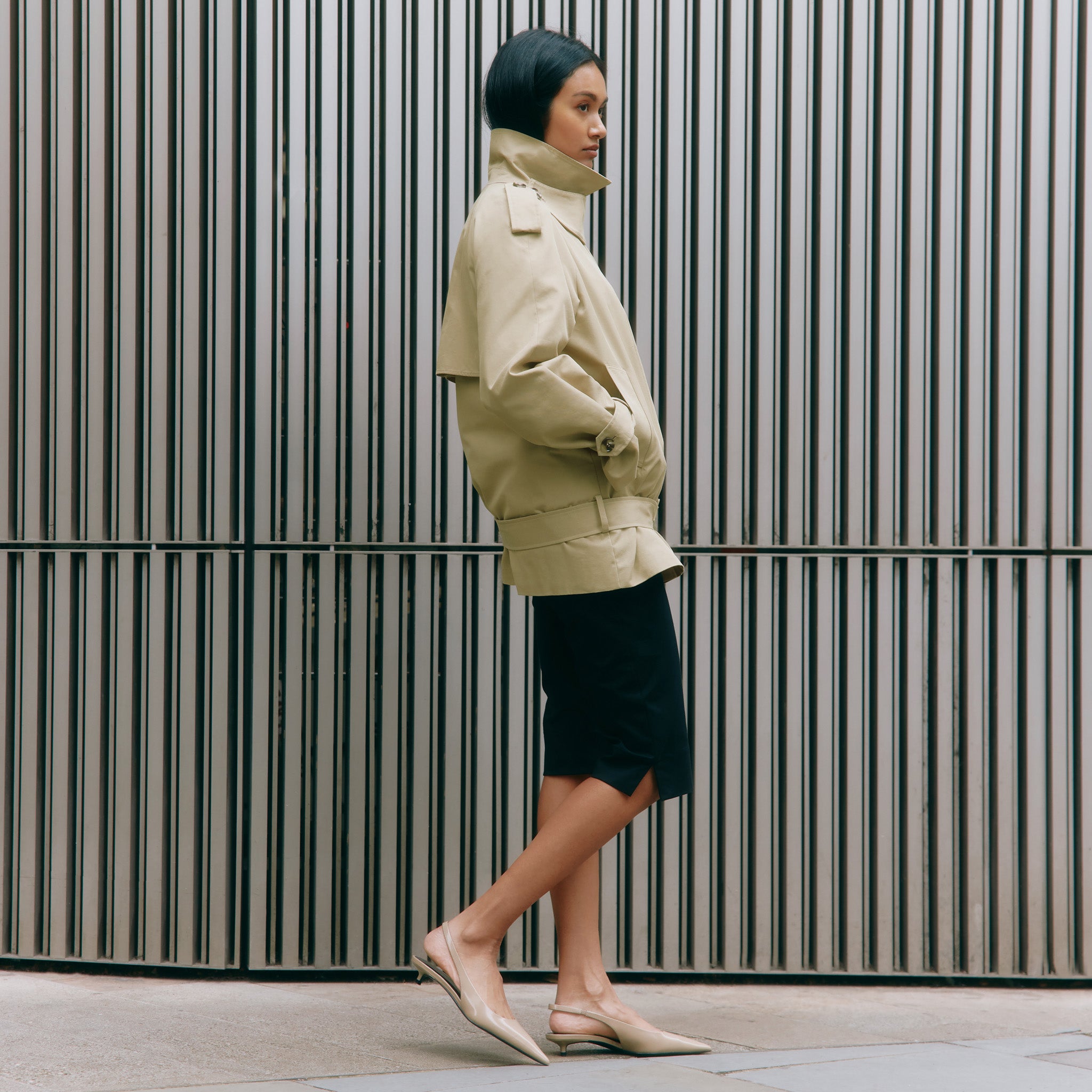 Short Belted Trench Coat