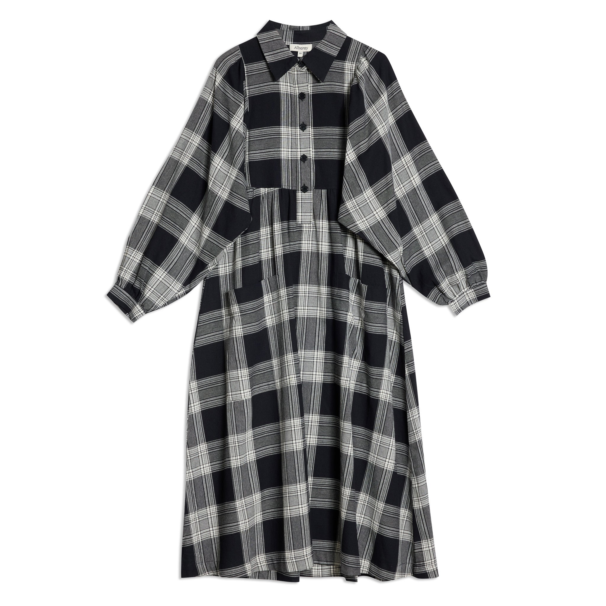 Check Pocket Shirtdress