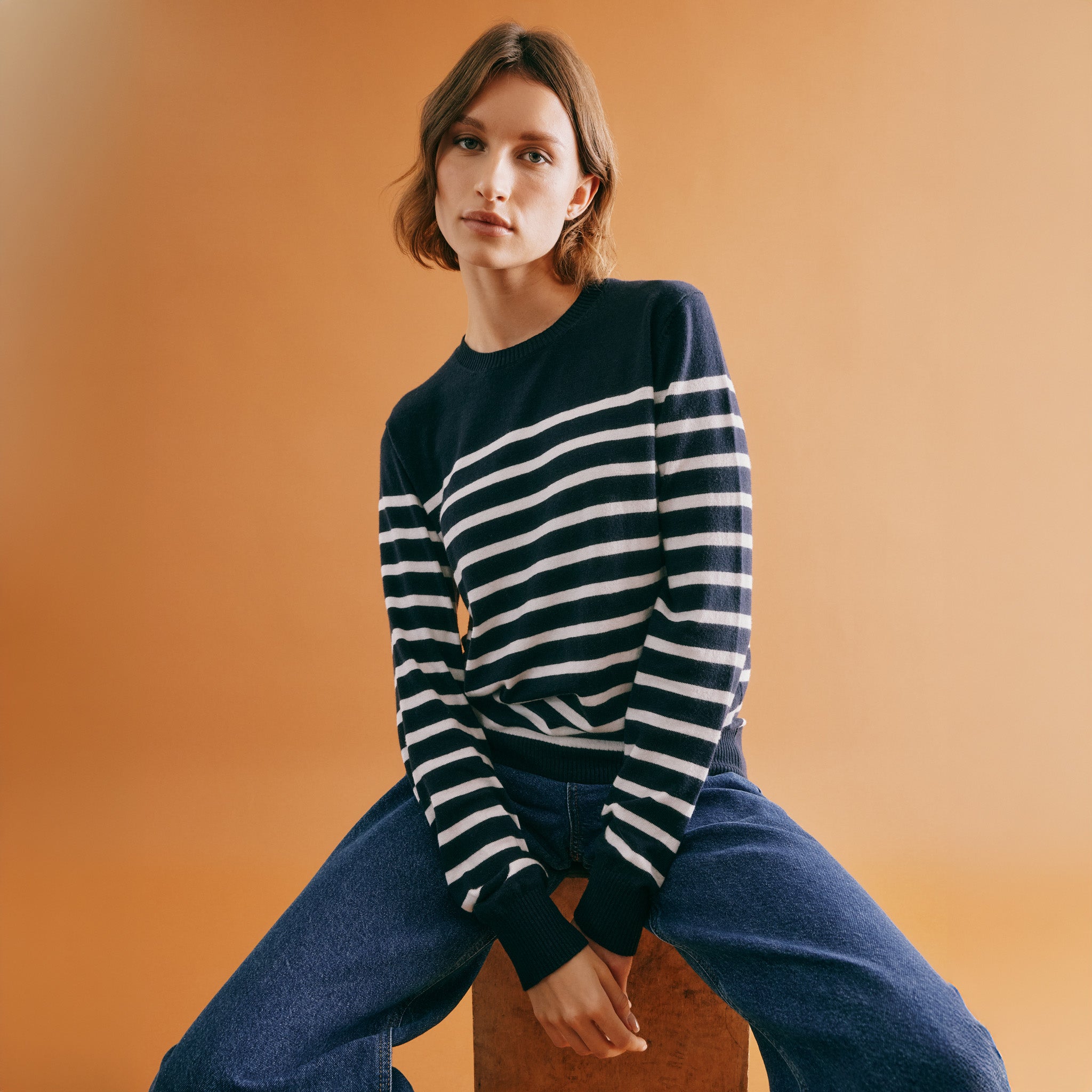 Stripe Crew Lightweight Jumper