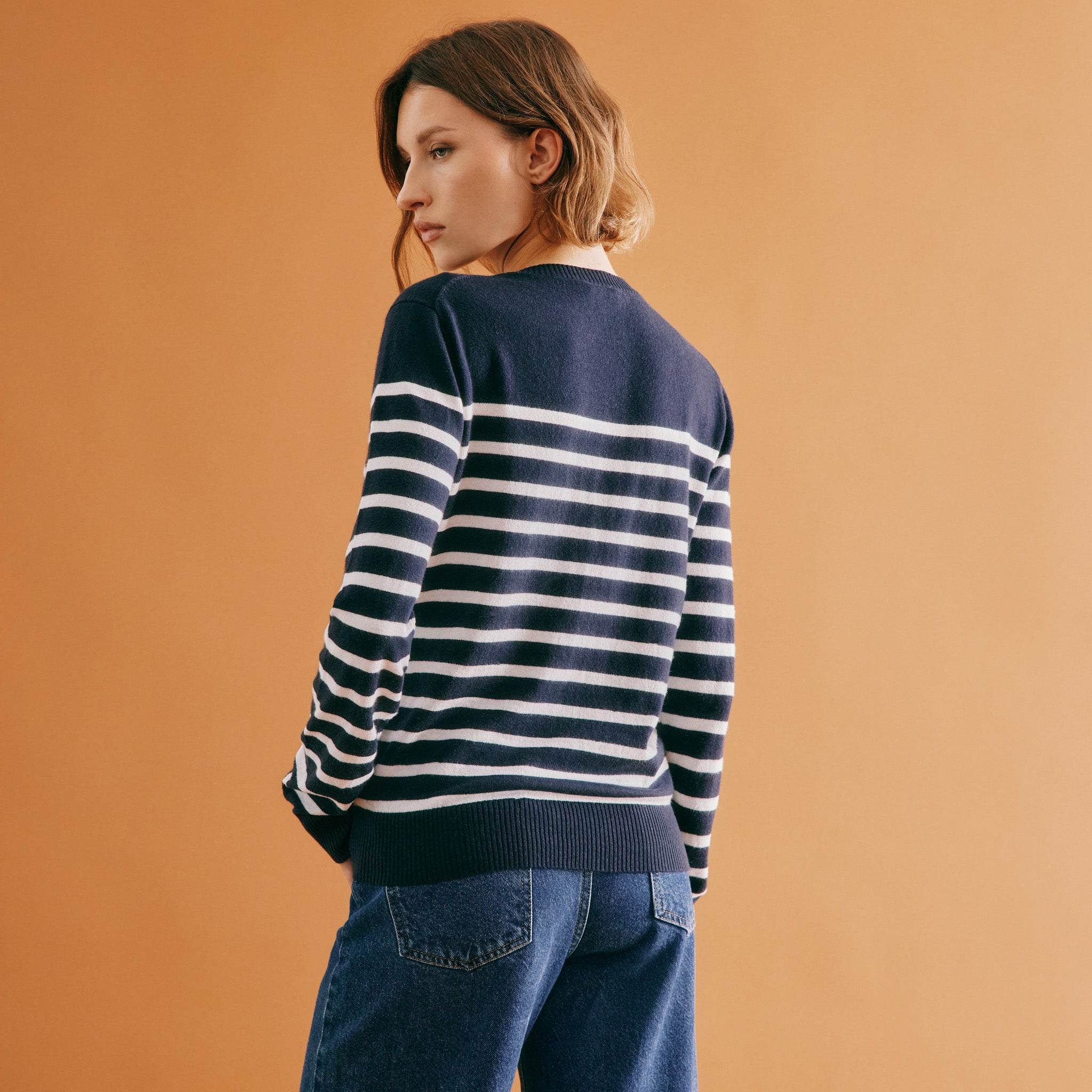 Stripe Crew Lightweight Jumper