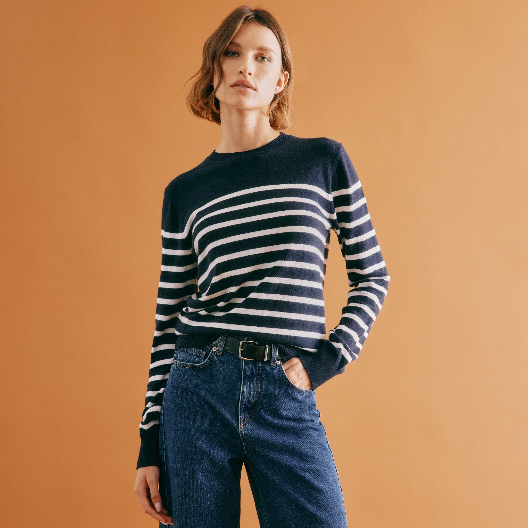 Stripe Crew Lightweight Jumper