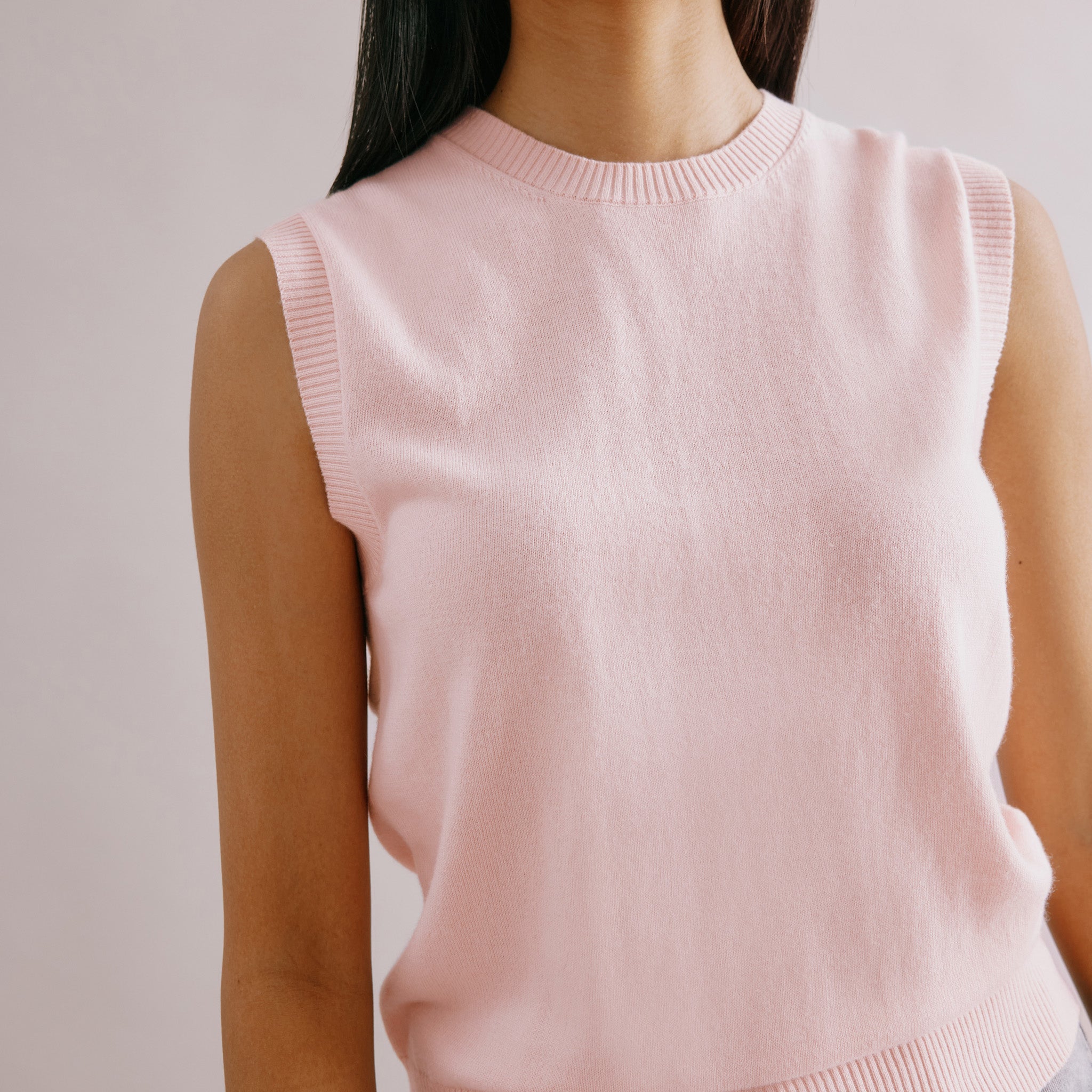 Pink Cashmere Blend Tank