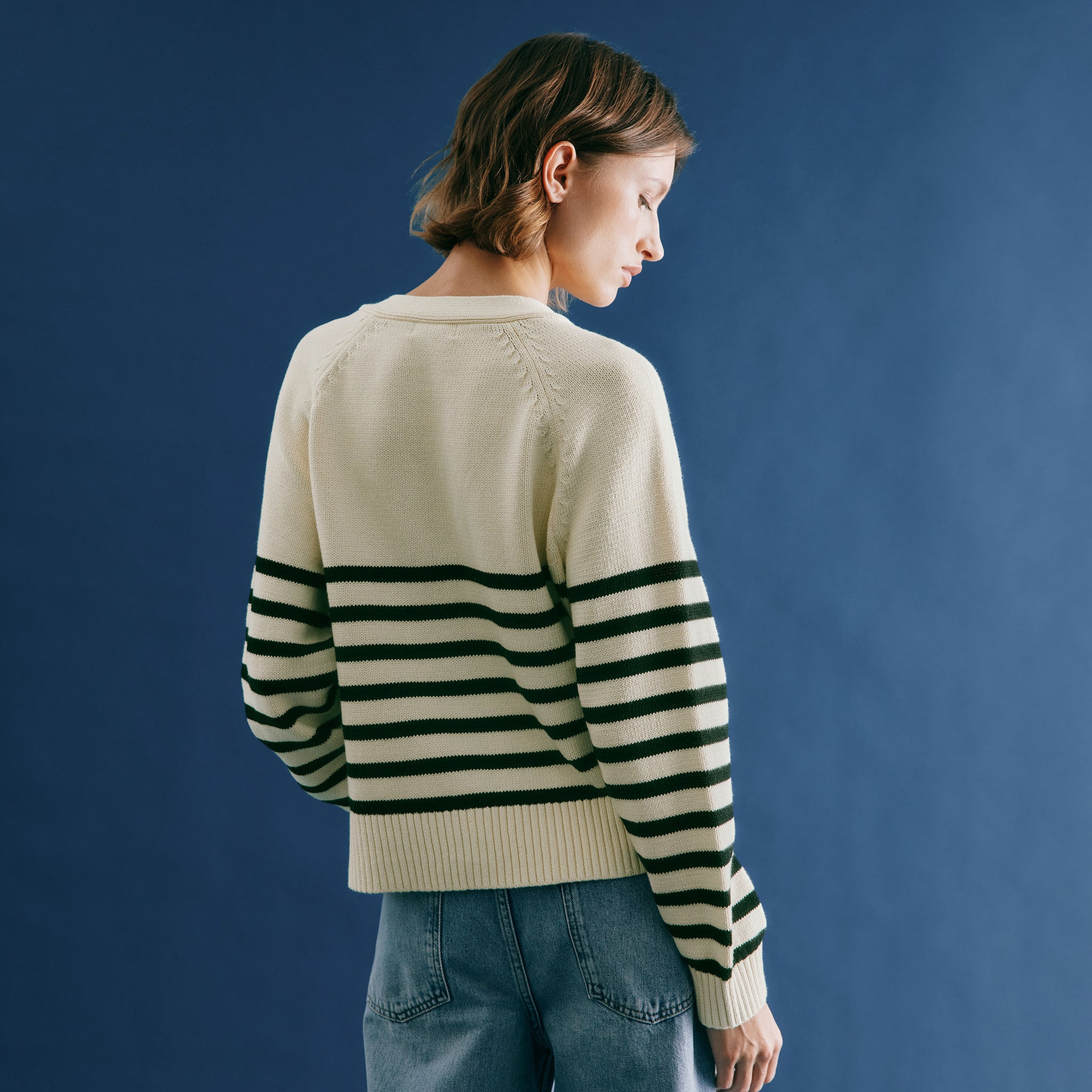 Relaxed Stripe Cardigan