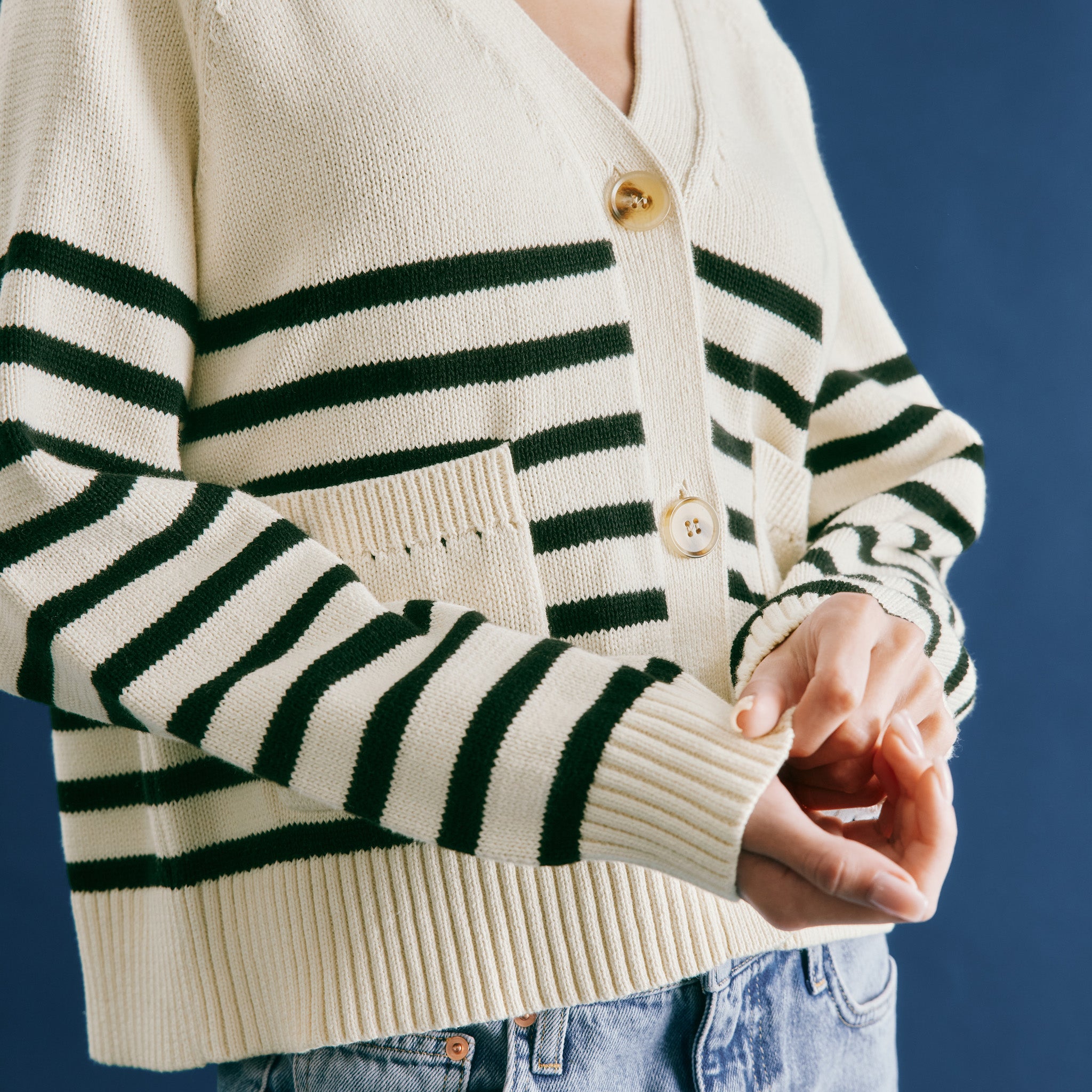 Relaxed Stripe Cardigan