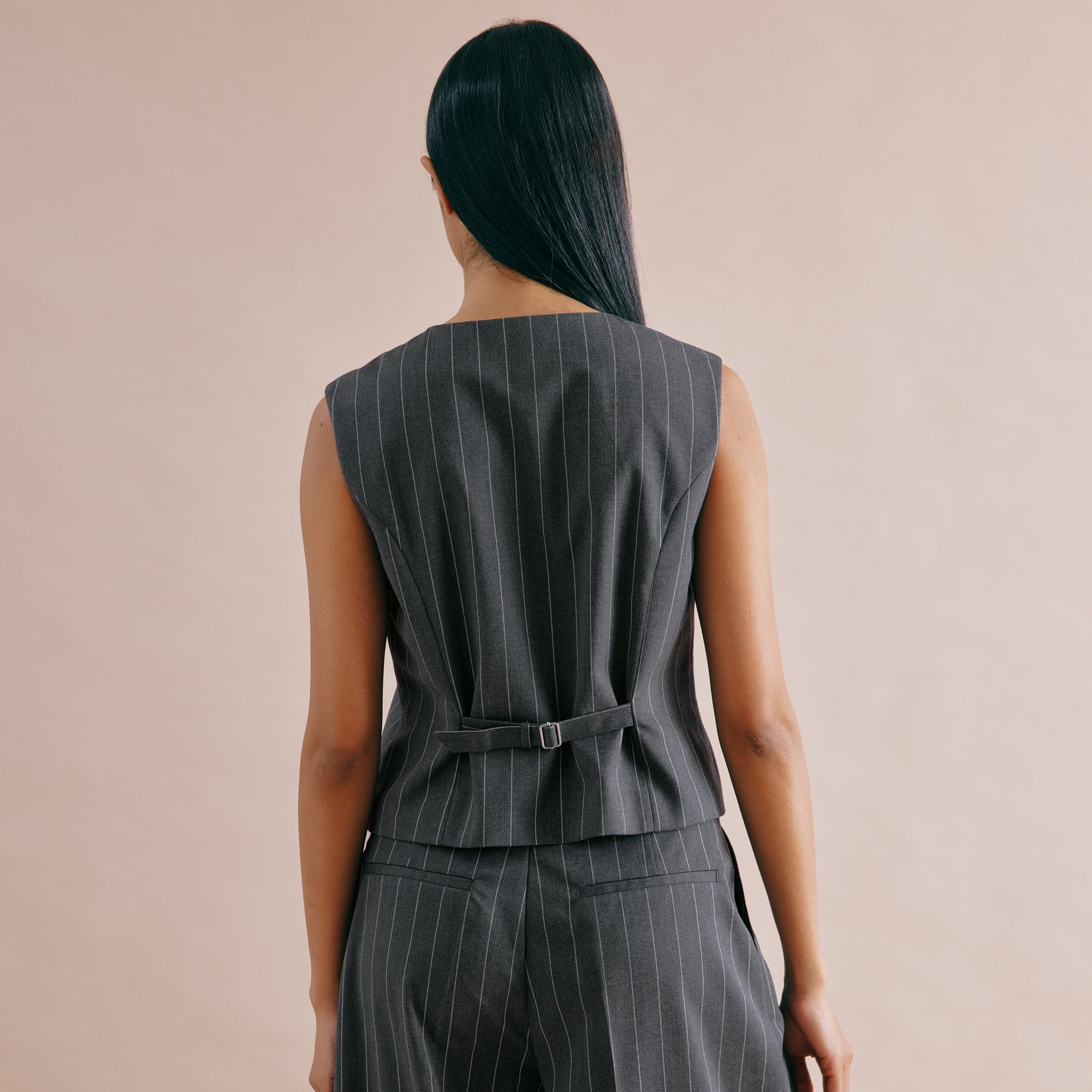 Grey Pinstripe Waistcoat