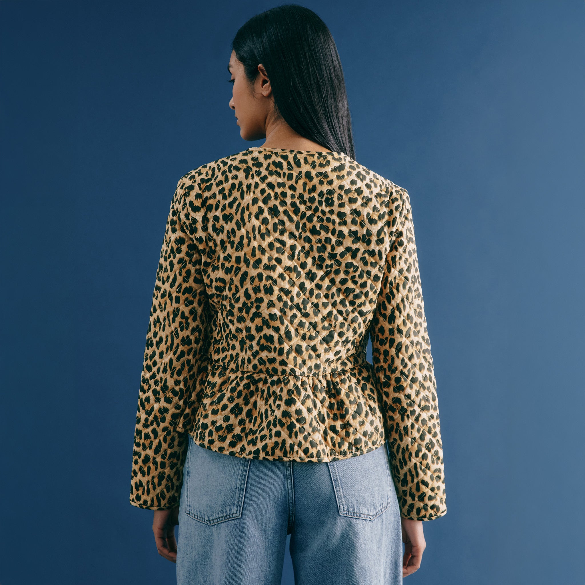 Animal Print Quilted Jacket