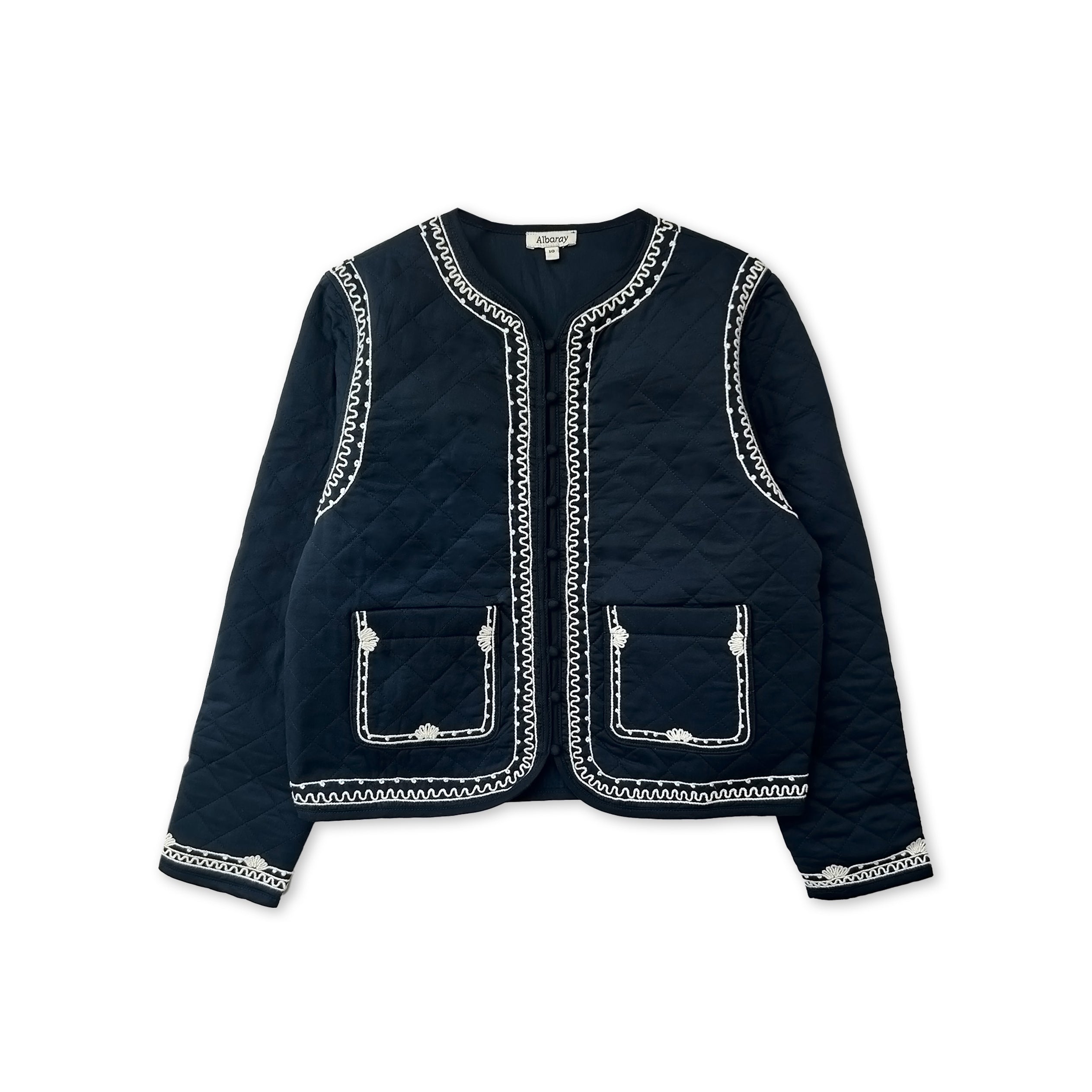 Navy Embroidered Jacket