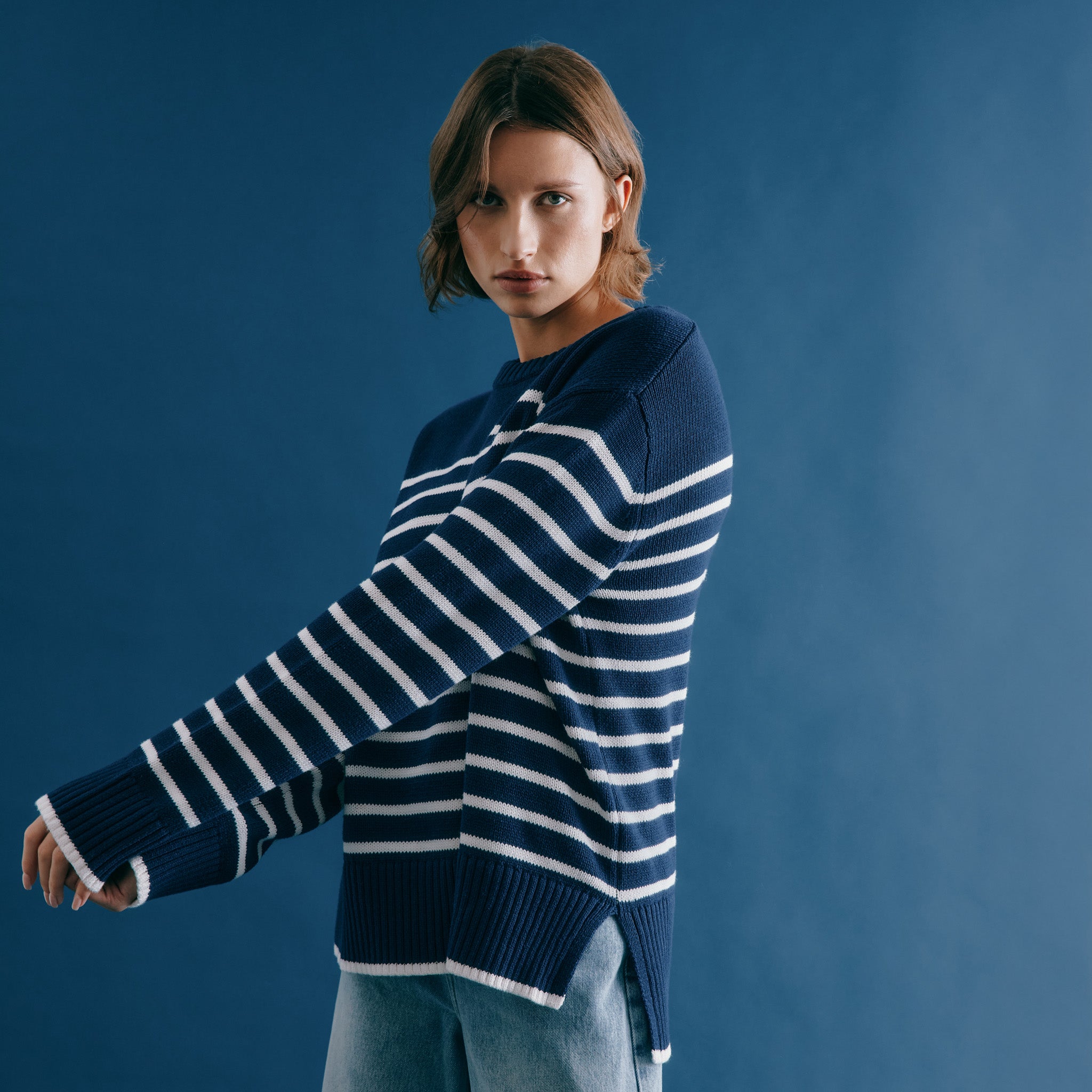 Navy Breton Stripe Jumper