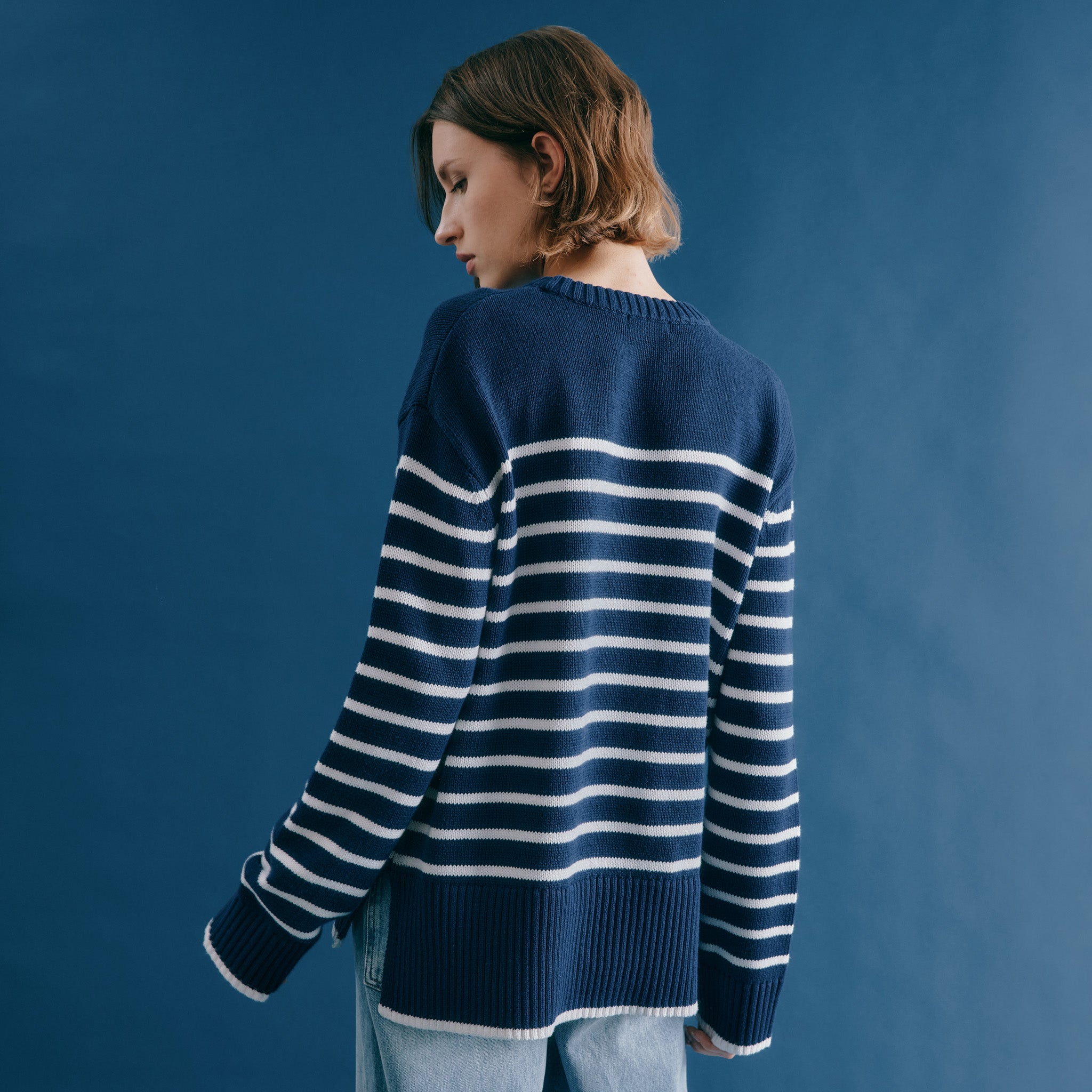 Navy Breton Stripe Jumper