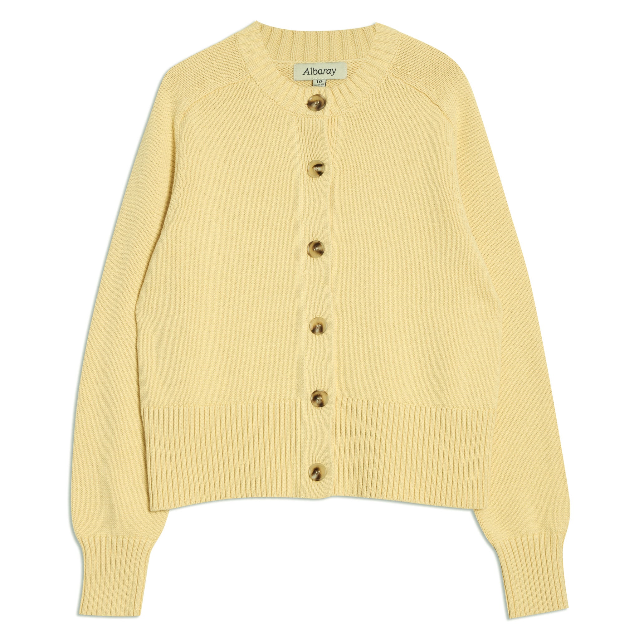 Butter Yellow Crew Cardigan