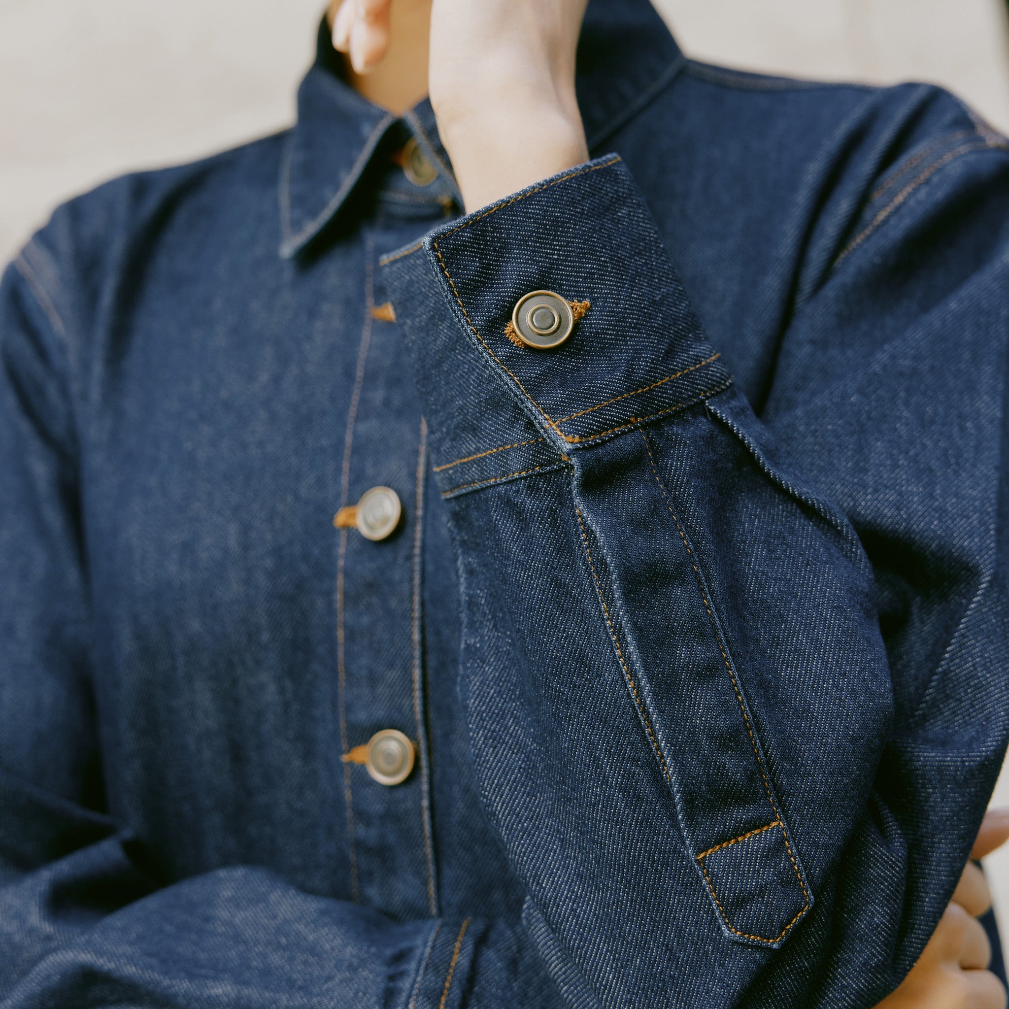 Denim Pleated Shirtdress