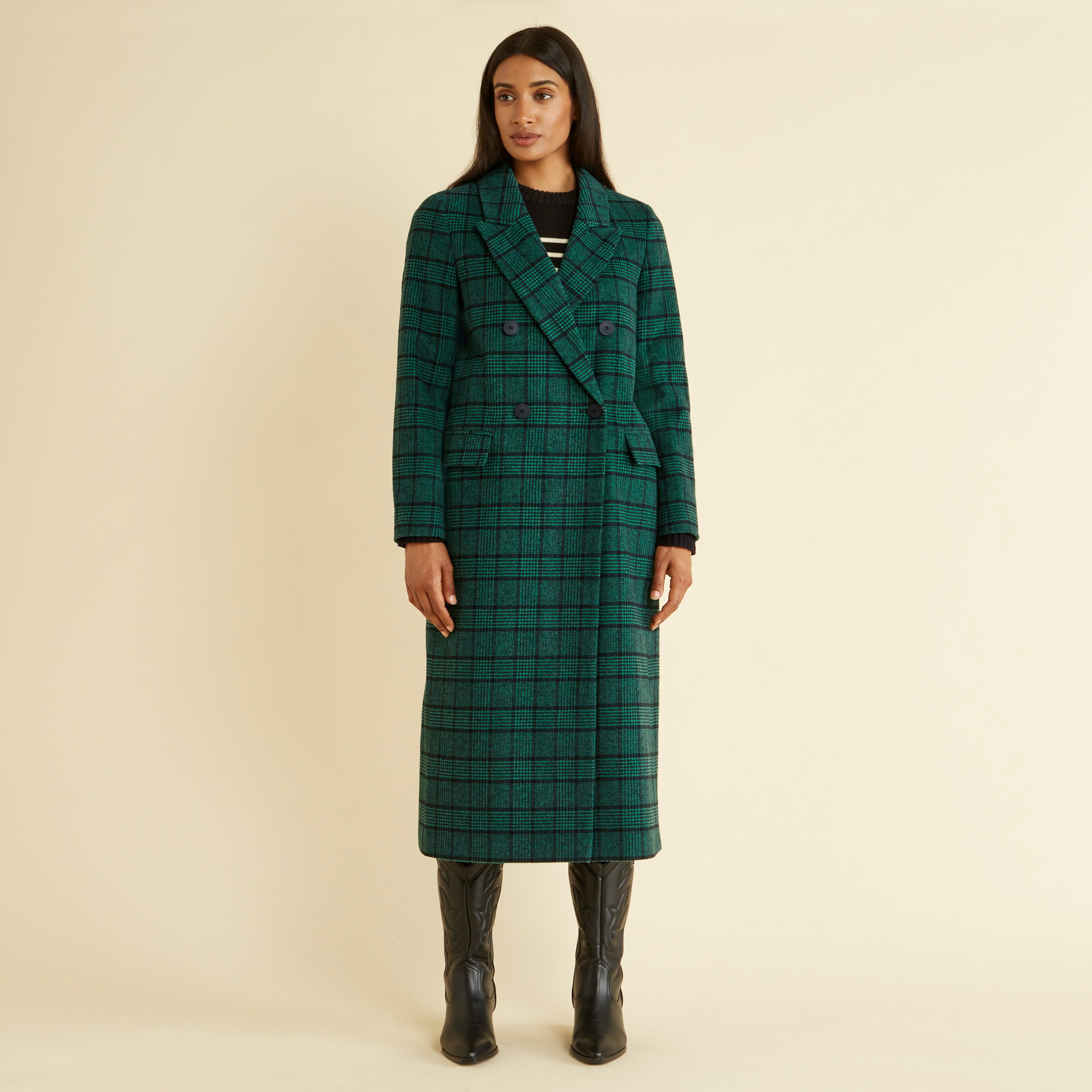 Tartan coat store green