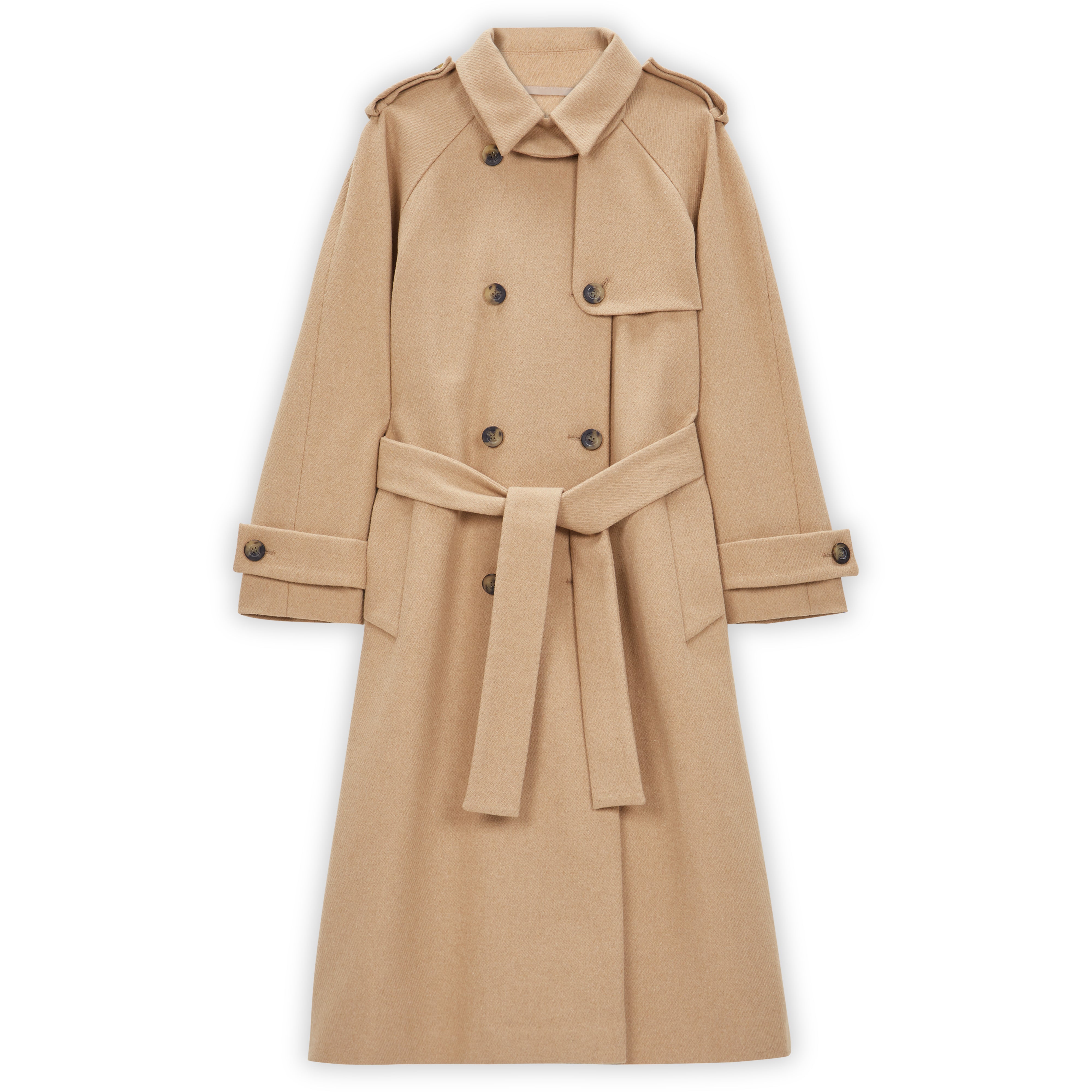 Camel wool store trench coat