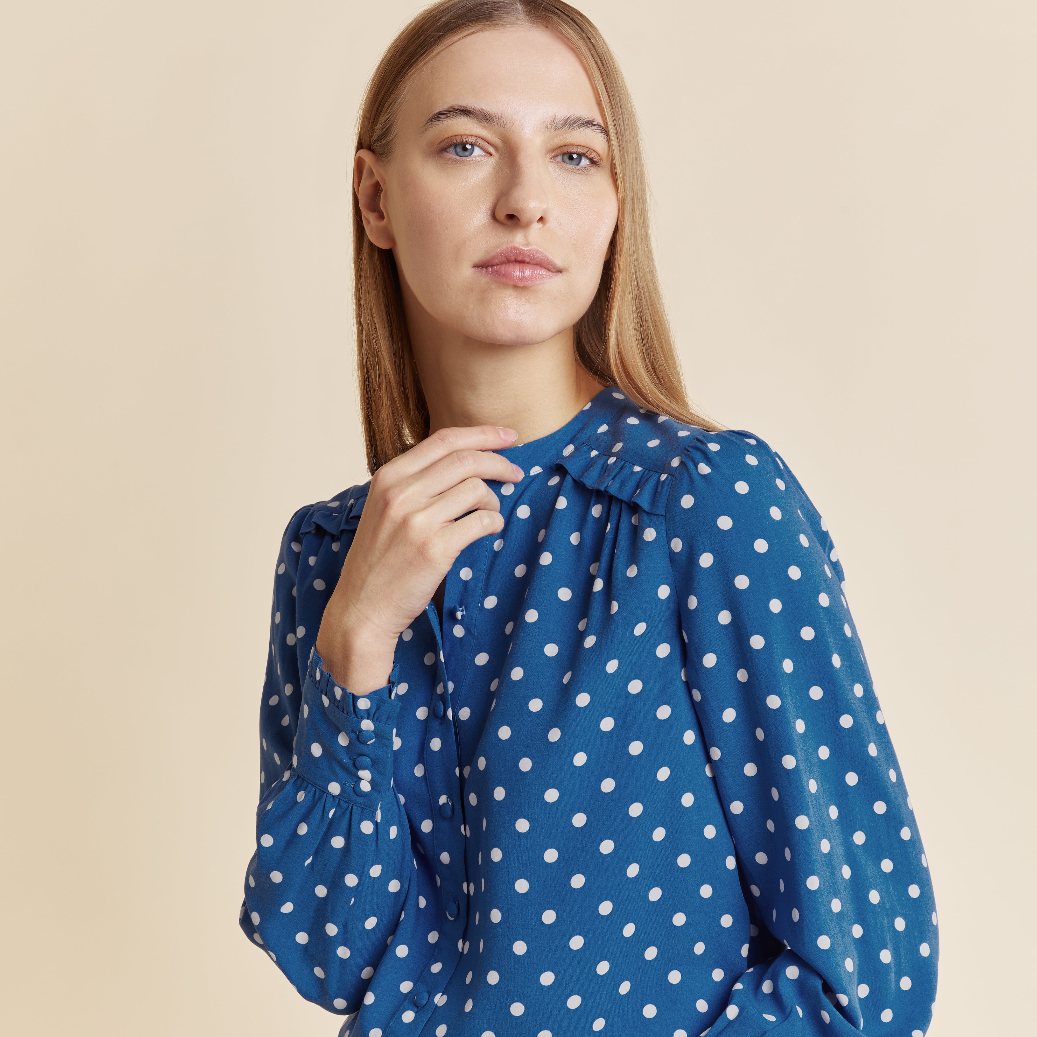 Spotty store blouse uk