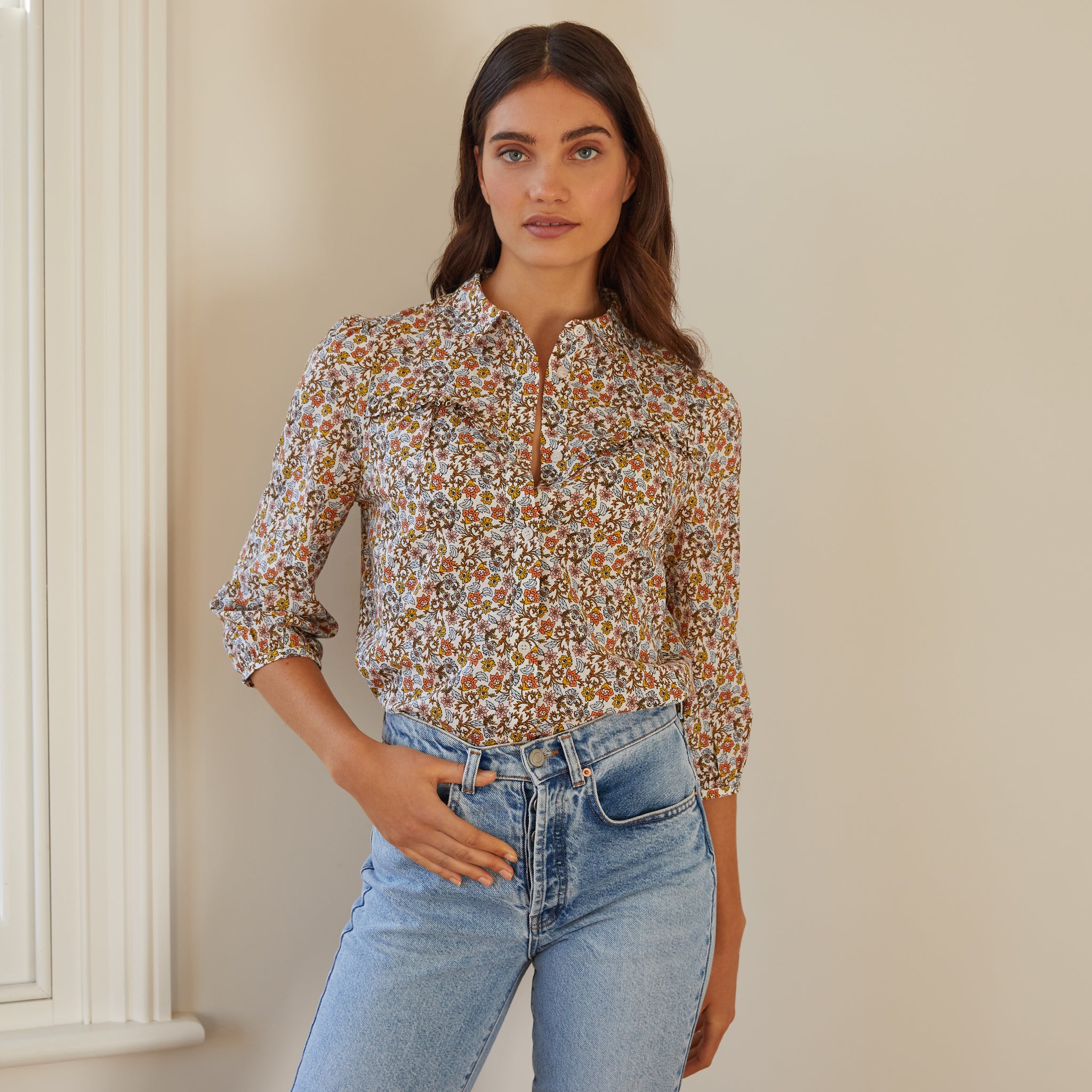 Marnie Floral Western Blouse | Sustainable Womenswear | Albaray
